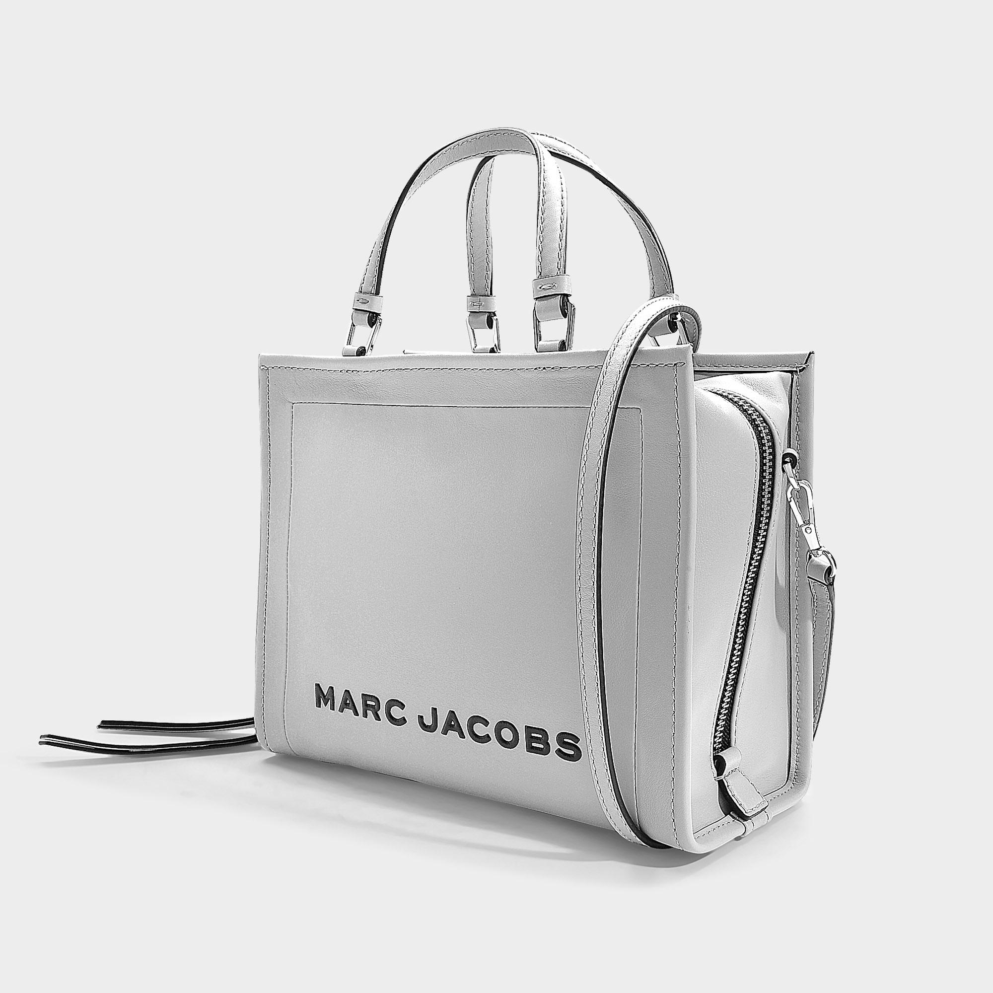 Marc Jacobs The Box Leather Shopper in Grey (Gray) - Lyst