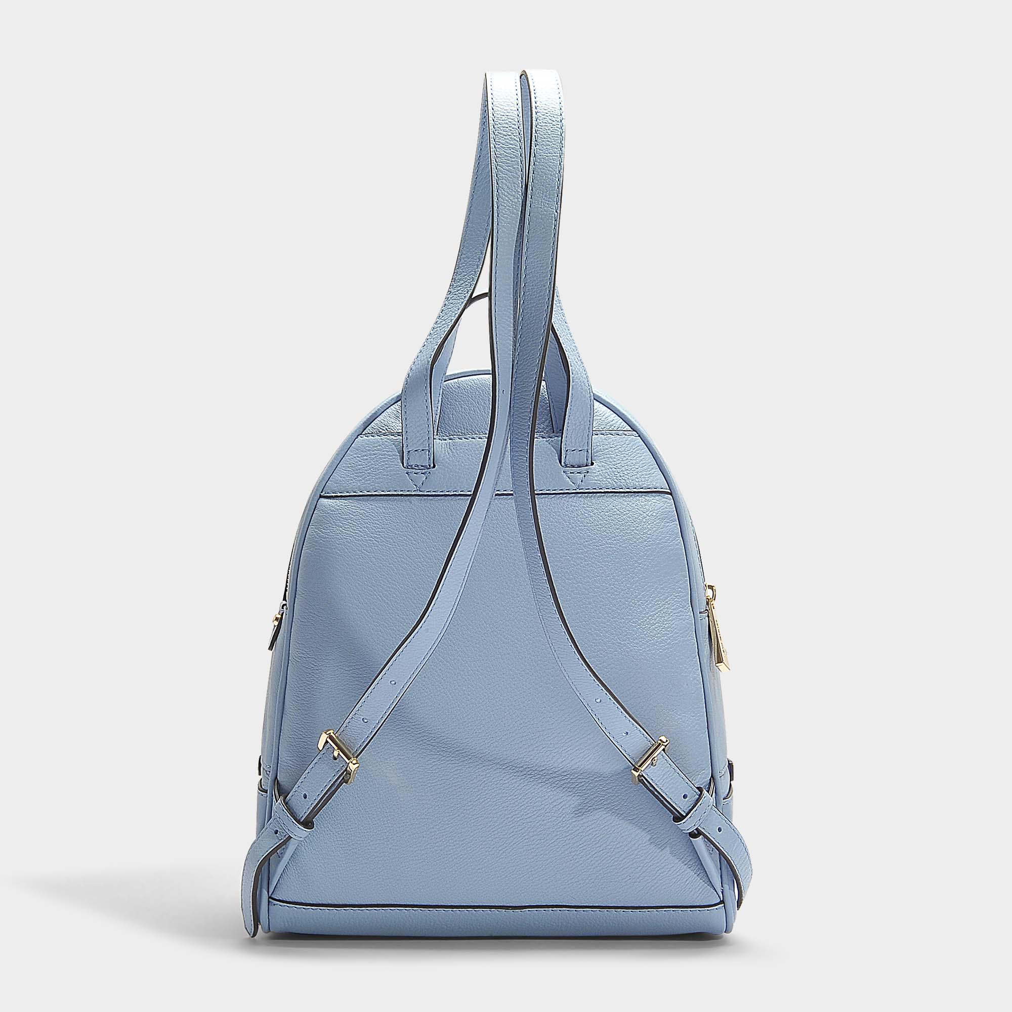 Rhea leather backpack Michael Kors Blue in Leather - 35547439