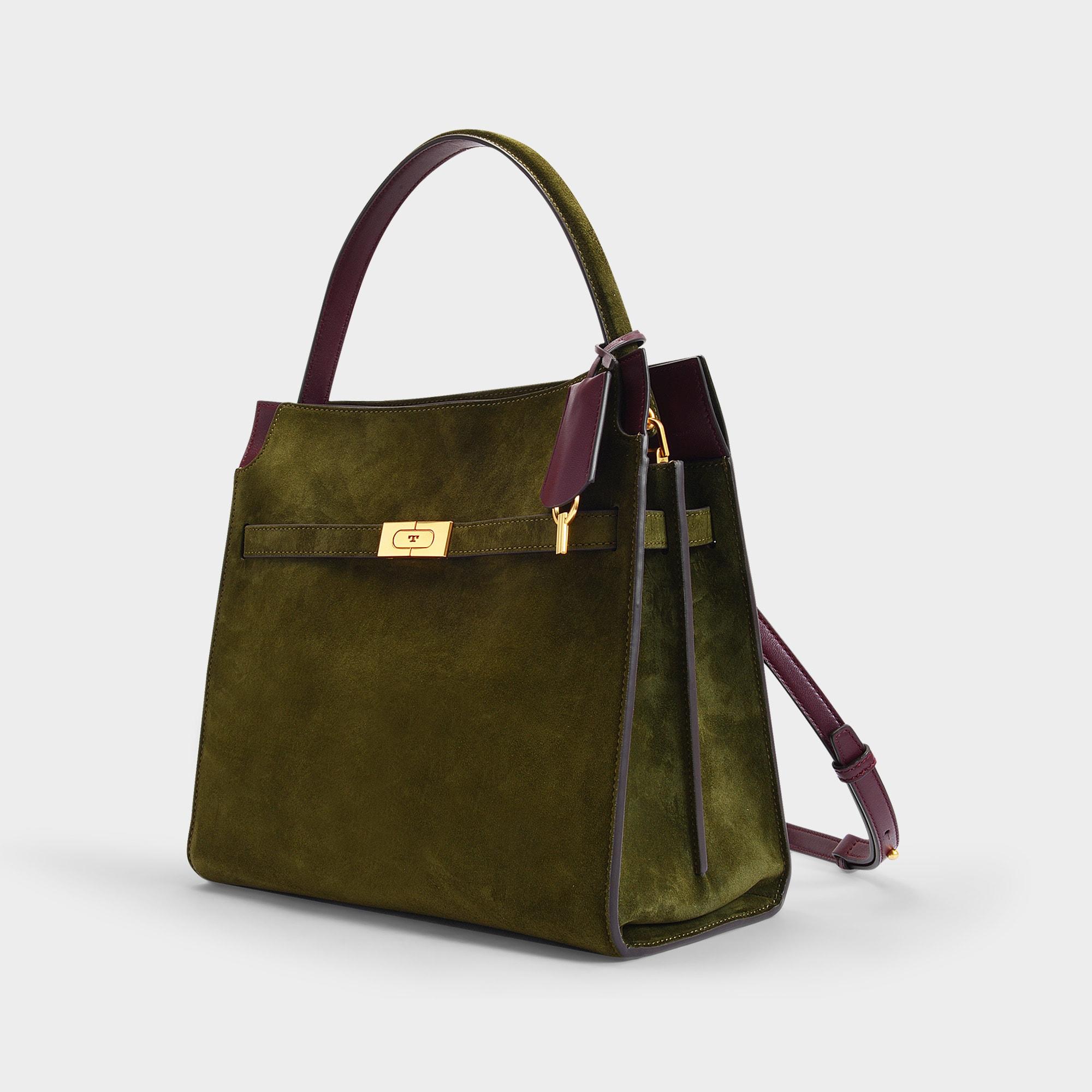 Tory Burch Lee Radziwill Double Bag in Green | Lyst