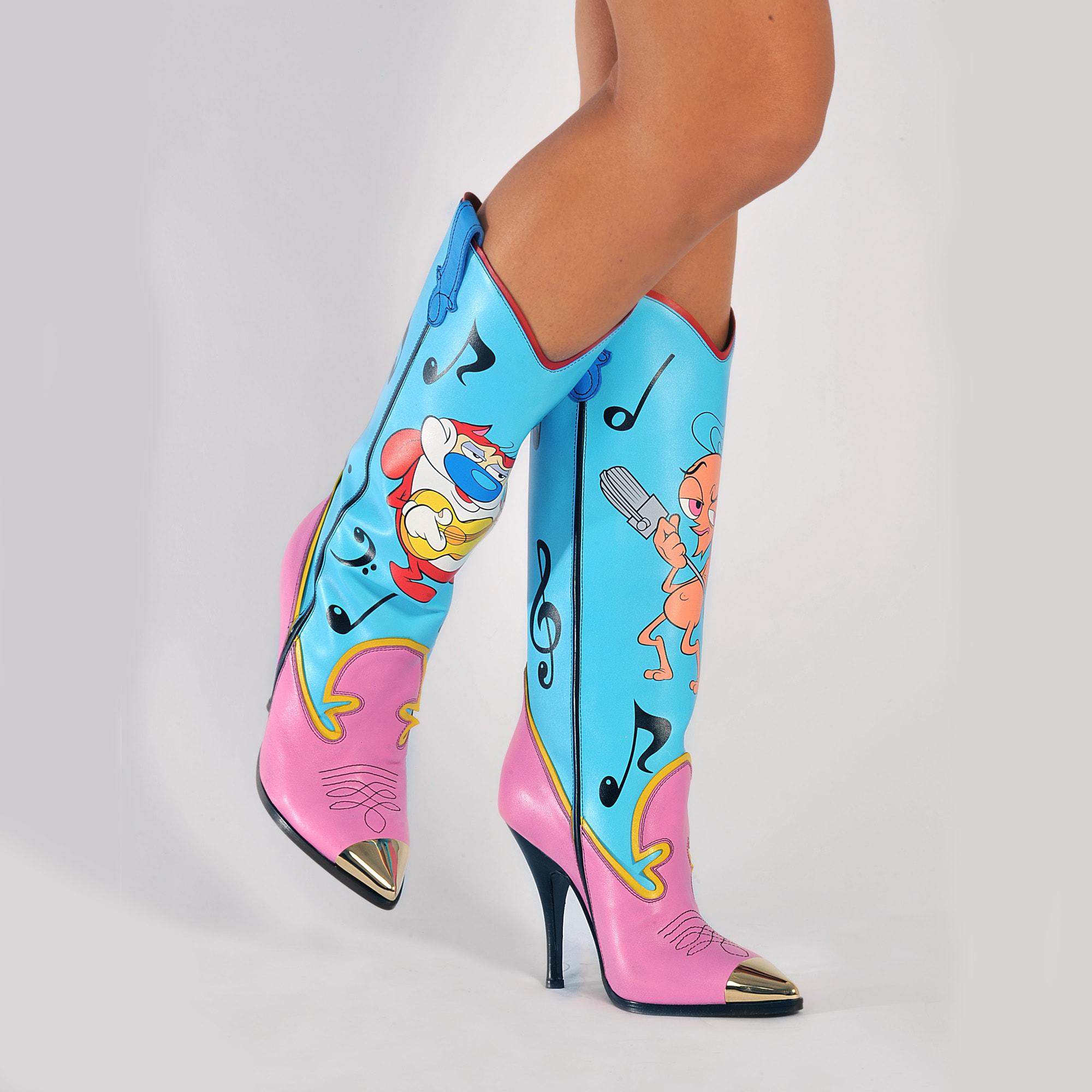 Jeremy Scott Itchy And Scratchy Cowgirl Boots - Lyst