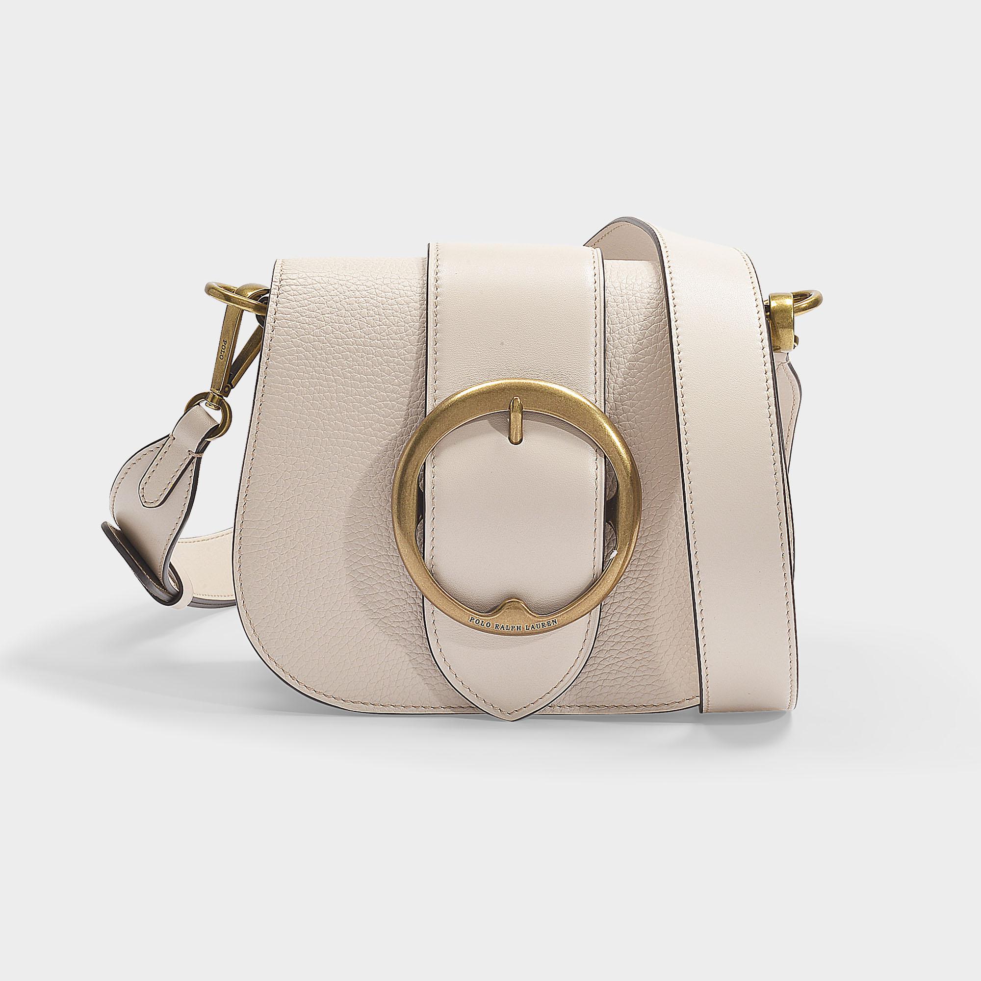 Ralph Lauren Pebbled Leather Lennox Bag in Natural | Lyst Canada
