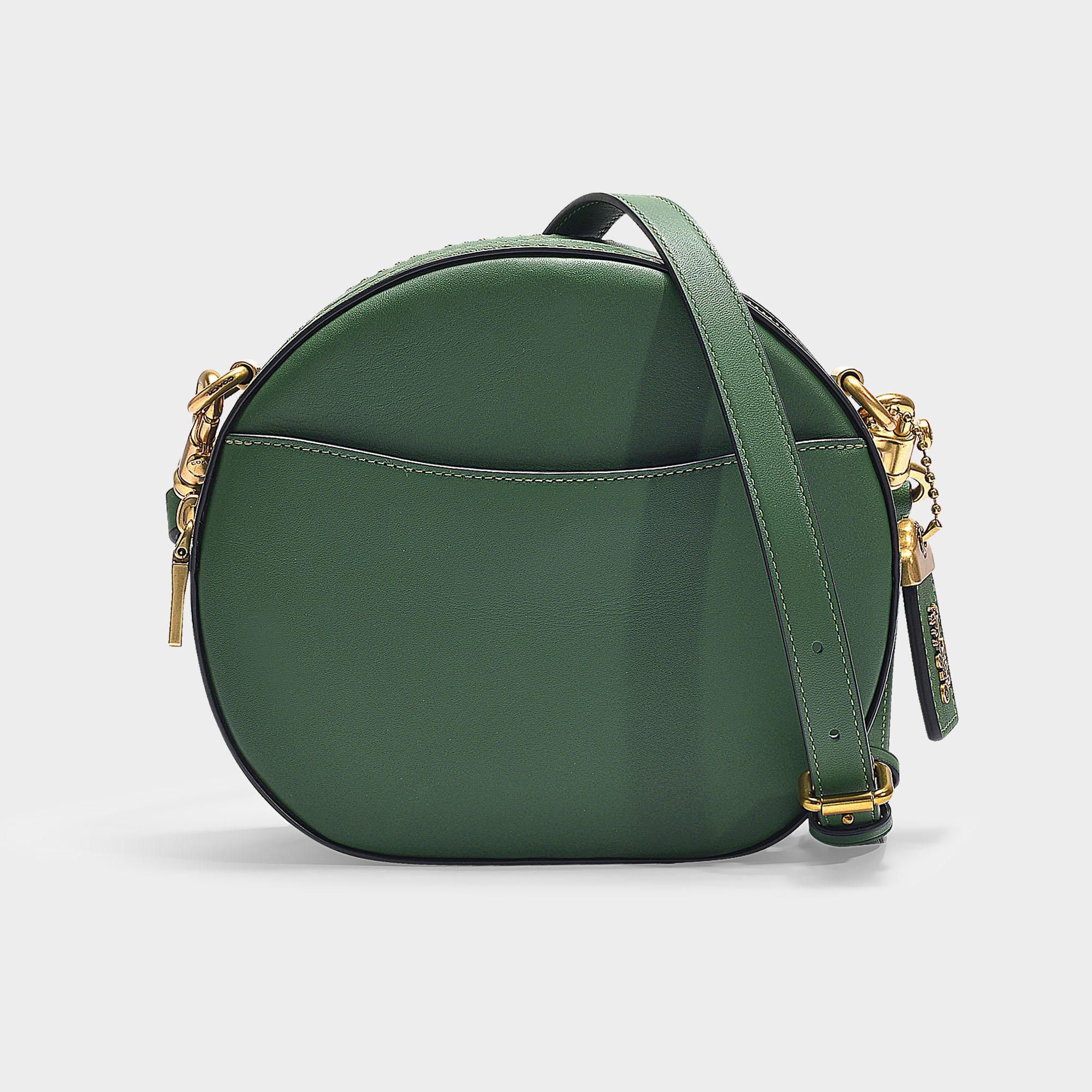 COACH Glovetanned Leather Canteen Crossbody Bag In Green Calfskin