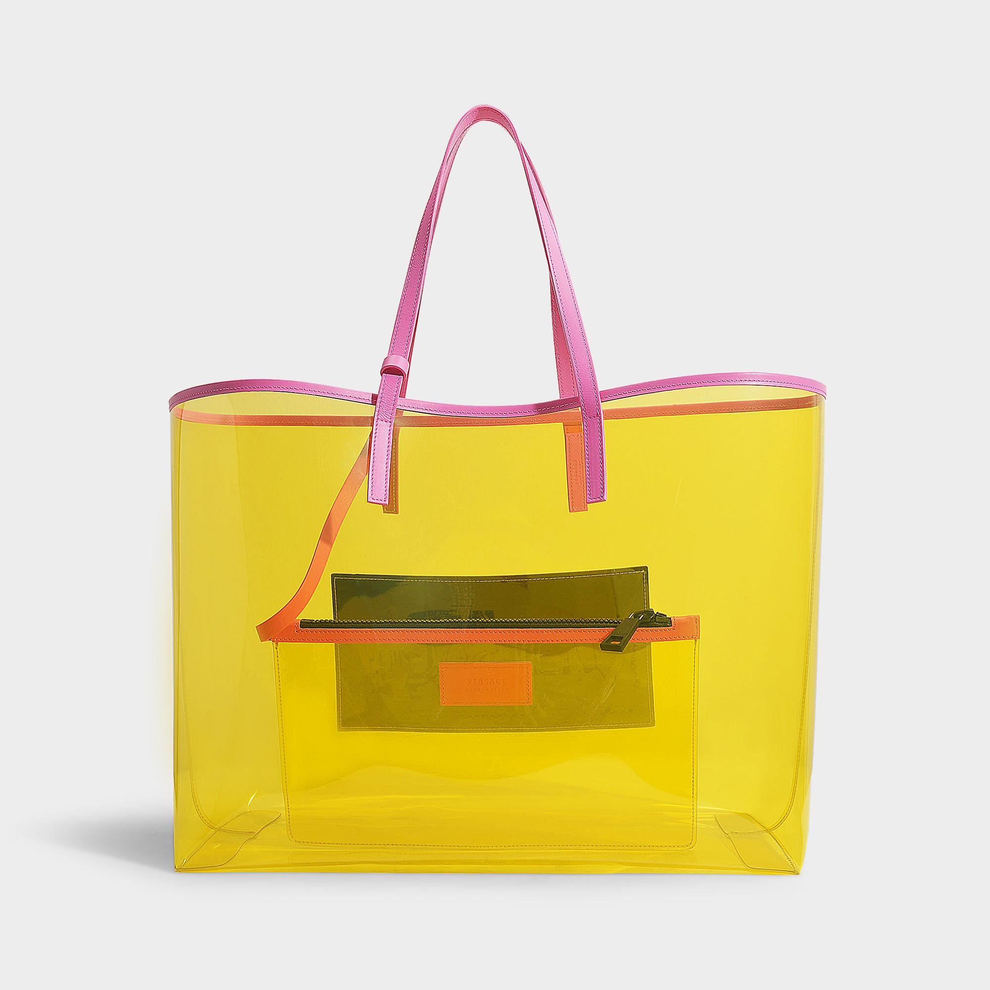 versace clear tote bag