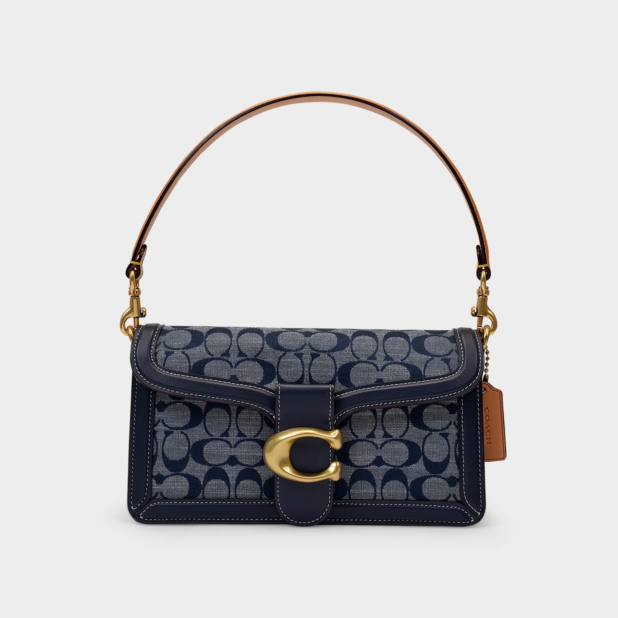 COACH Signature Chambray Tabby Shoulder Bag 26 in Blue