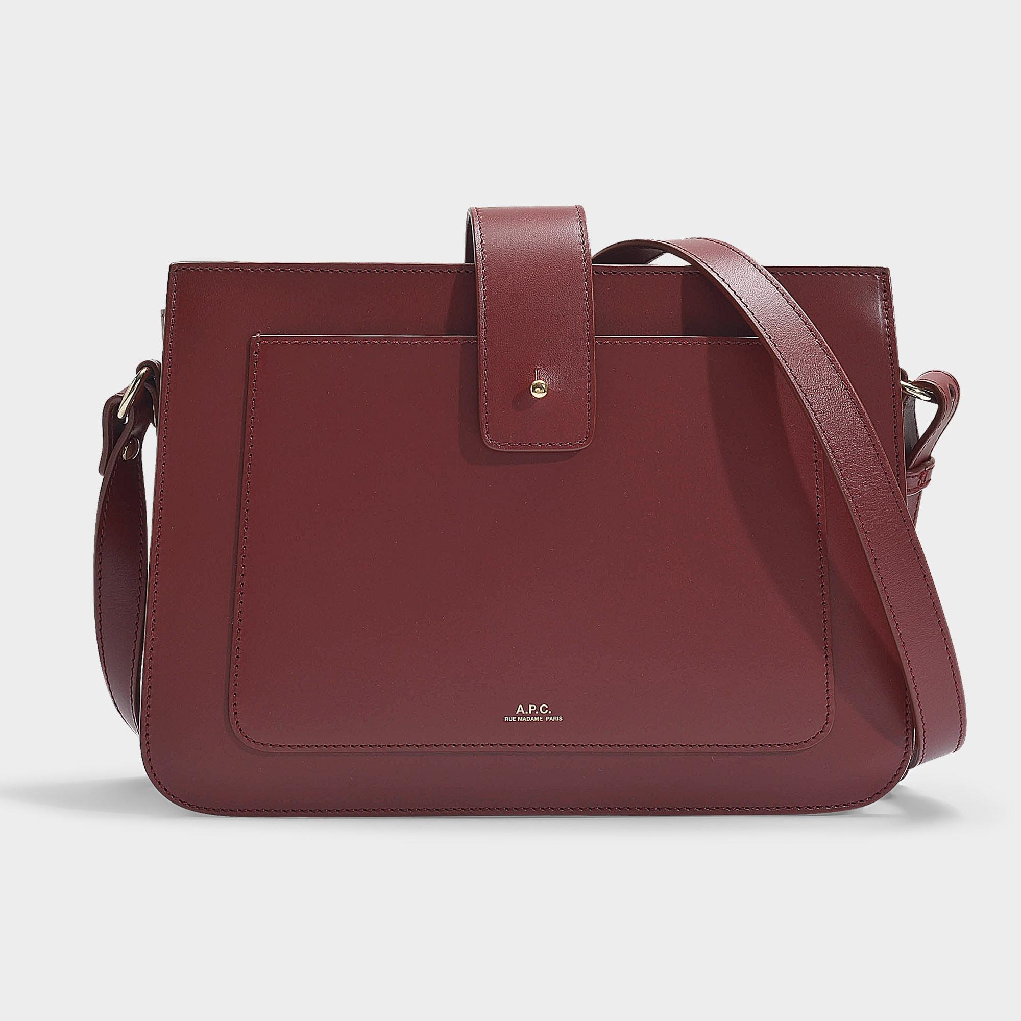 A.P.C. Albane Bag In Wine Red Calfskin | Lyst