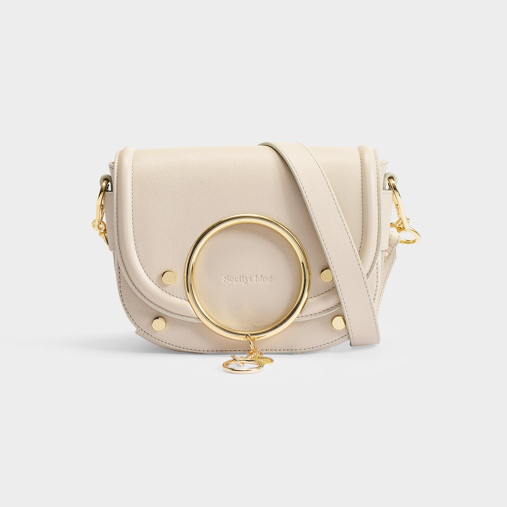 See By Chlo Mara Crossbody Bag In Cement Beige Grained Leather in