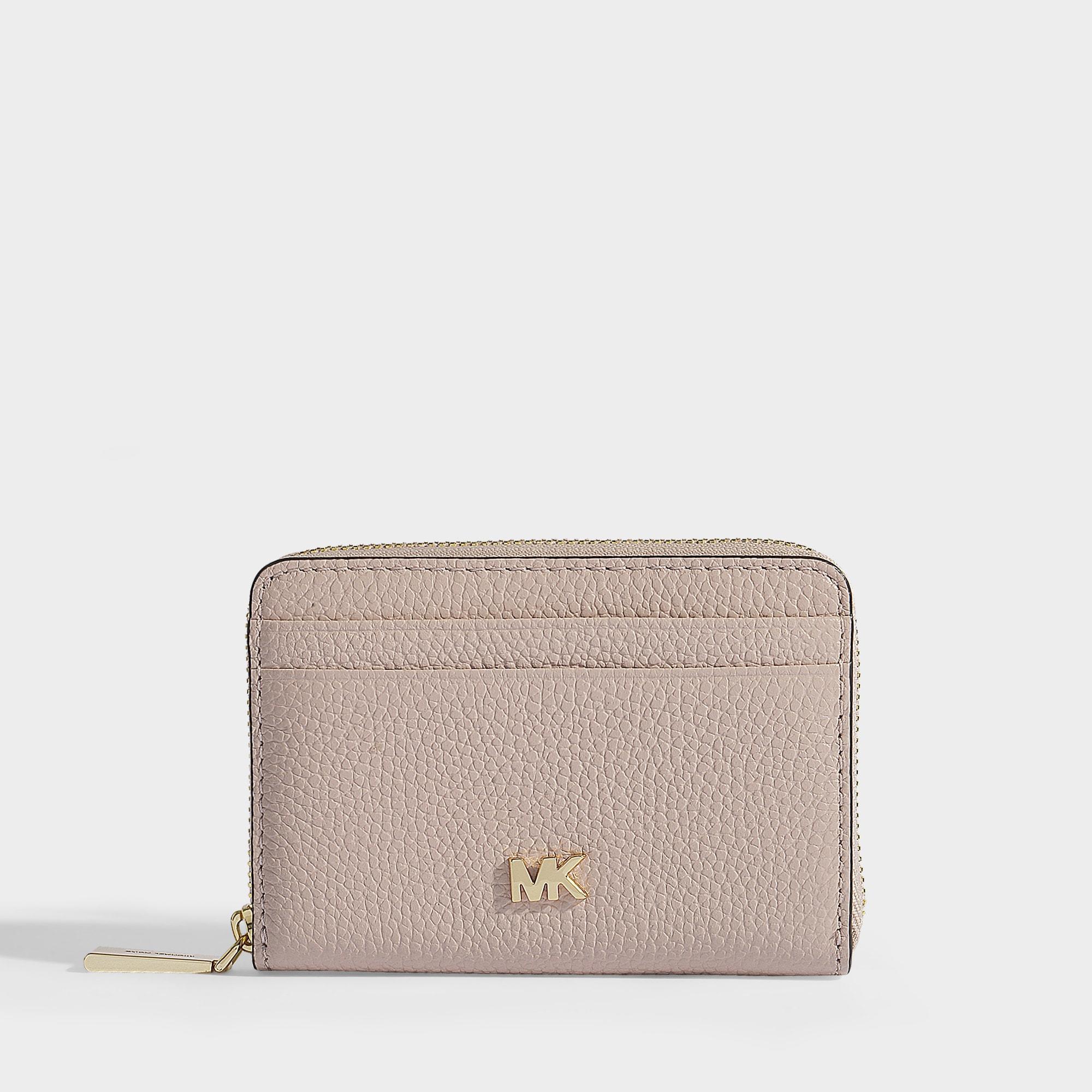 Porte-Monnaie / Porte-Cartes Zippé en Cuir Grainé Rose Pâle Cuir MICHAEL  Michael Kors en coloris Rose - Lyst