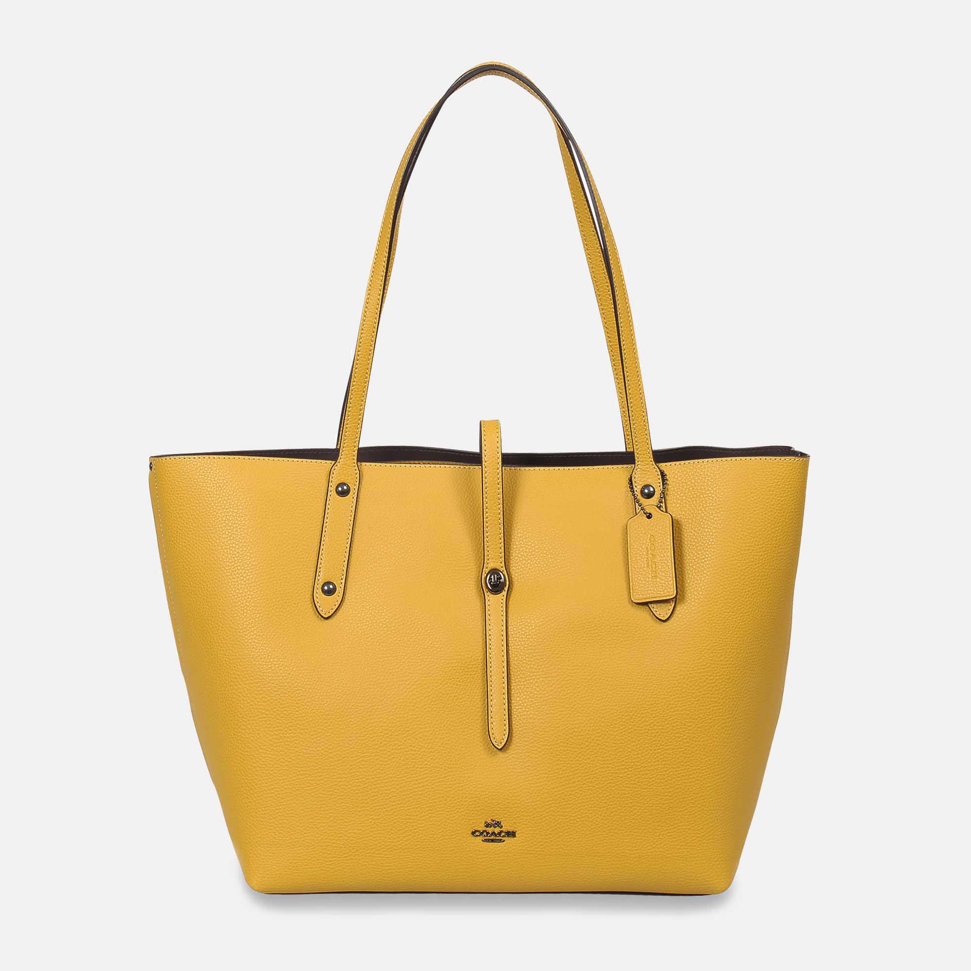 COACH Market Tote in Yellow | Lyst