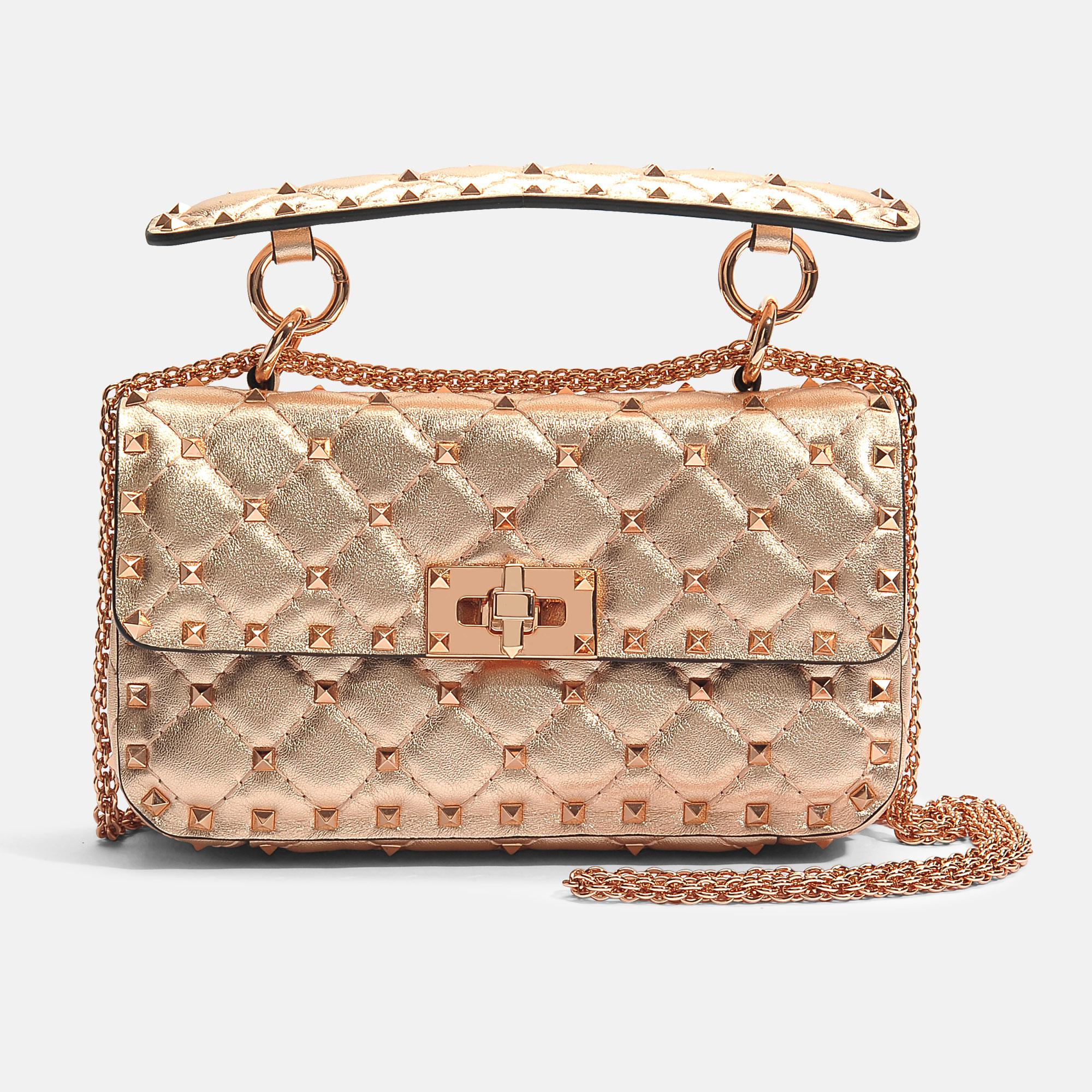 rose gold valentino bag