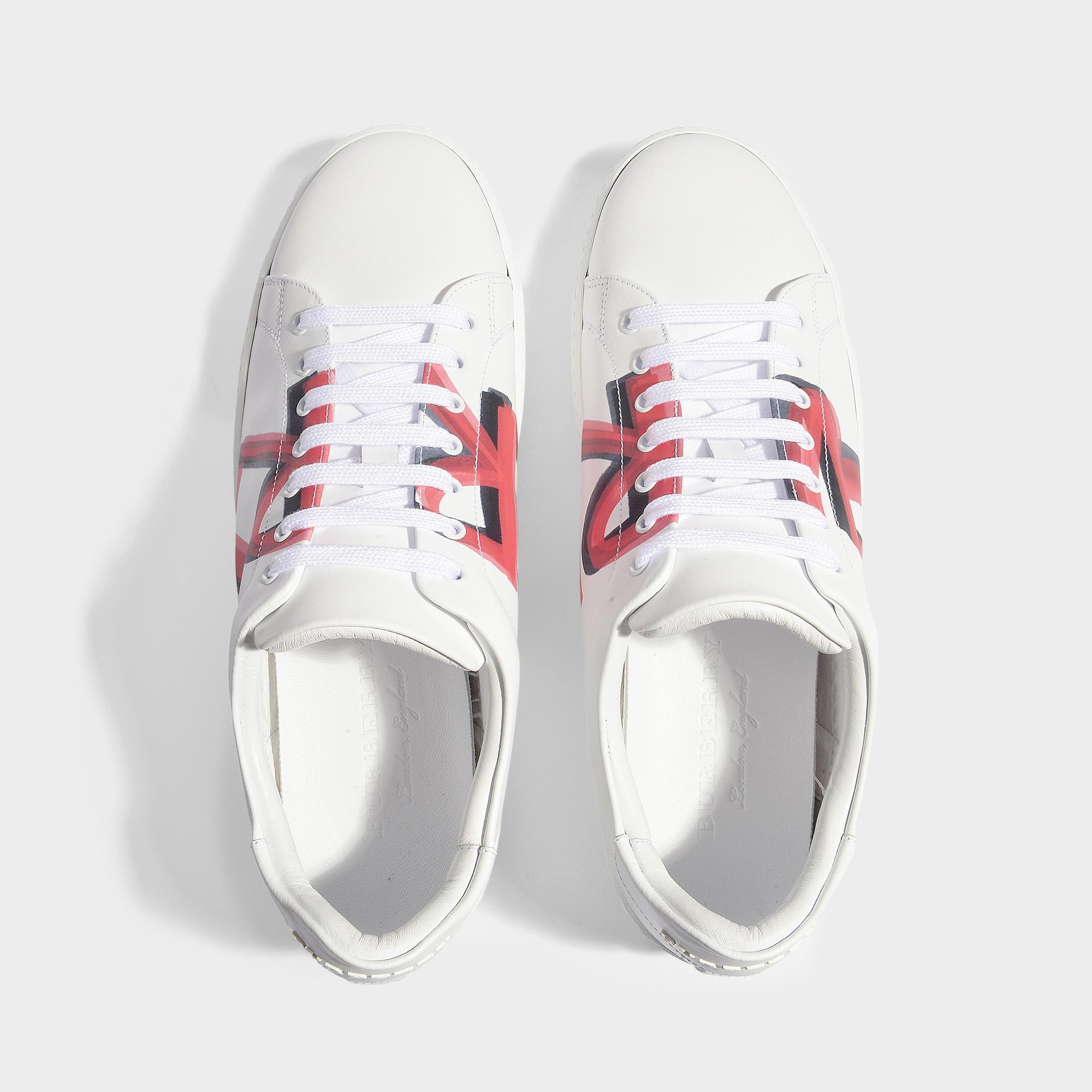 Burberry White \u0026 Black Ronnie Sneakers - Editorialist