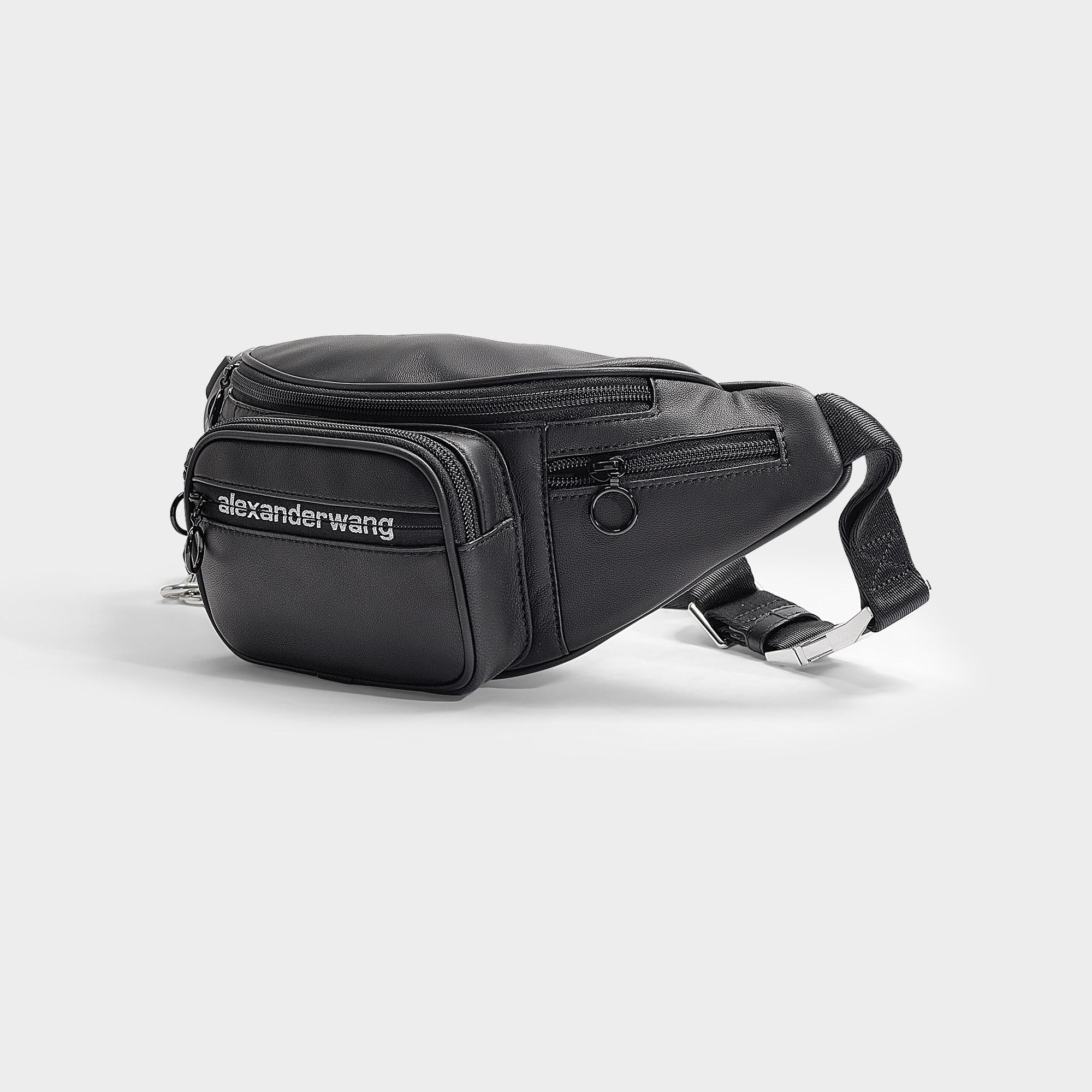 Alexander Wang Attica Soft Fanny Pack In Black Matte Sport Leather