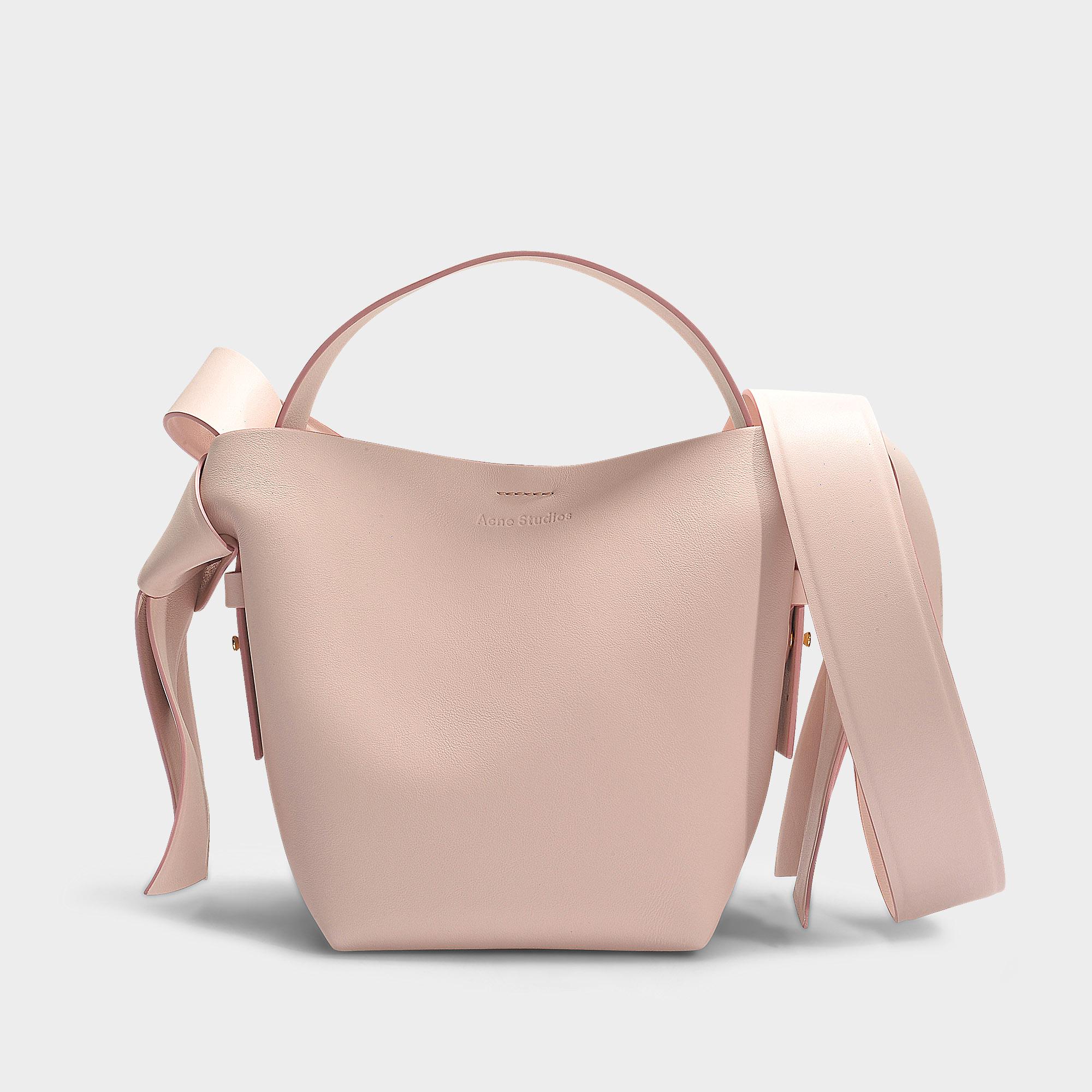 Acne Studios Leather Musubi Mini Bag In Powder Pink Calfskin - Lyst