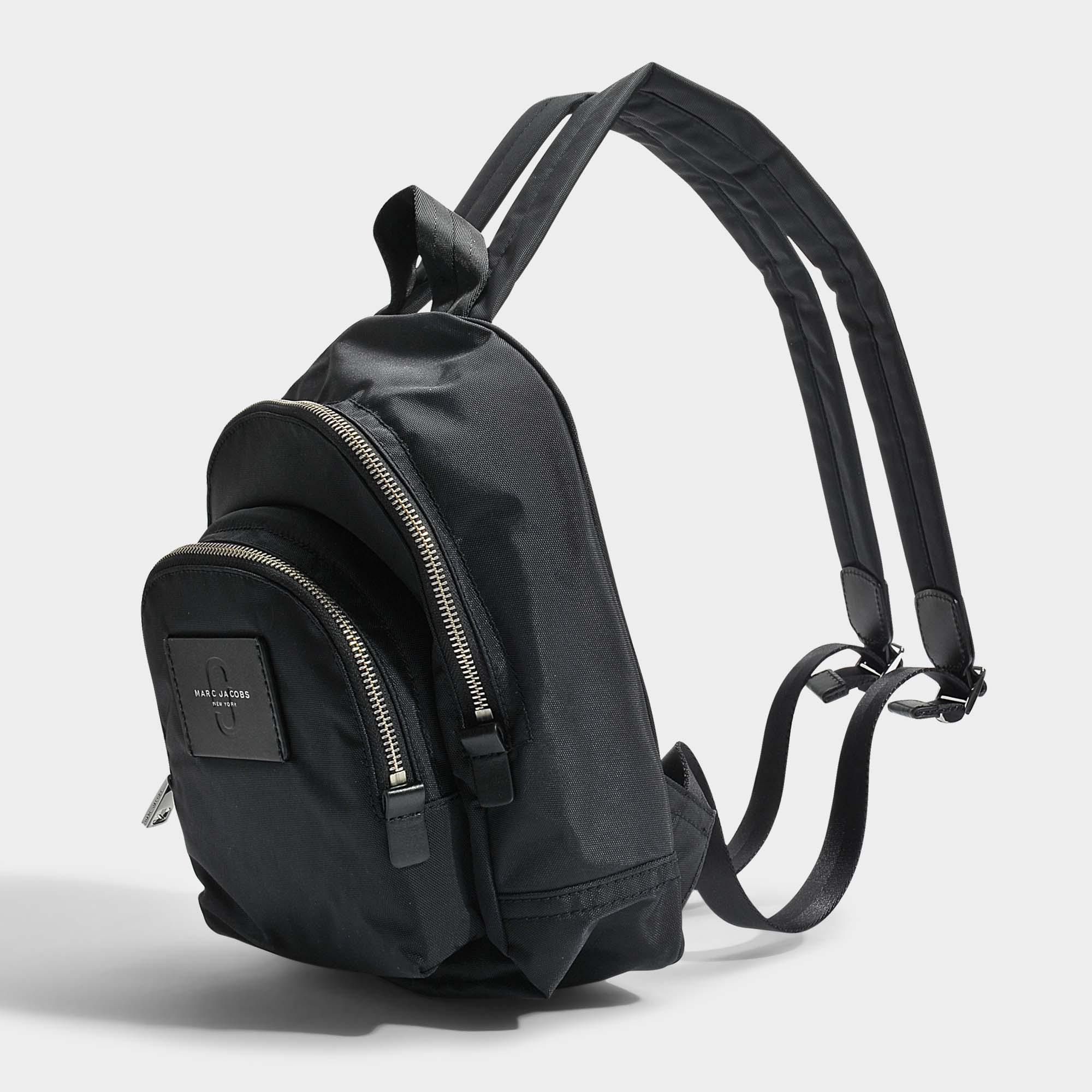 mini black nylon backpack