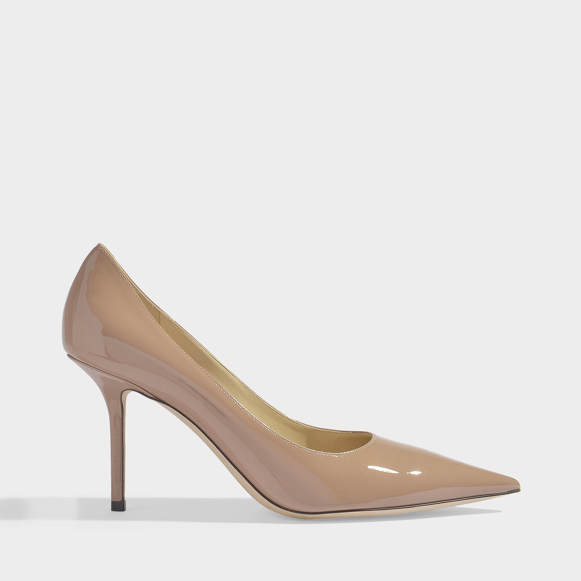Jimmy Choo Love 85 Patent Pointed Pumps In Ballet Pink Patent Leather ...