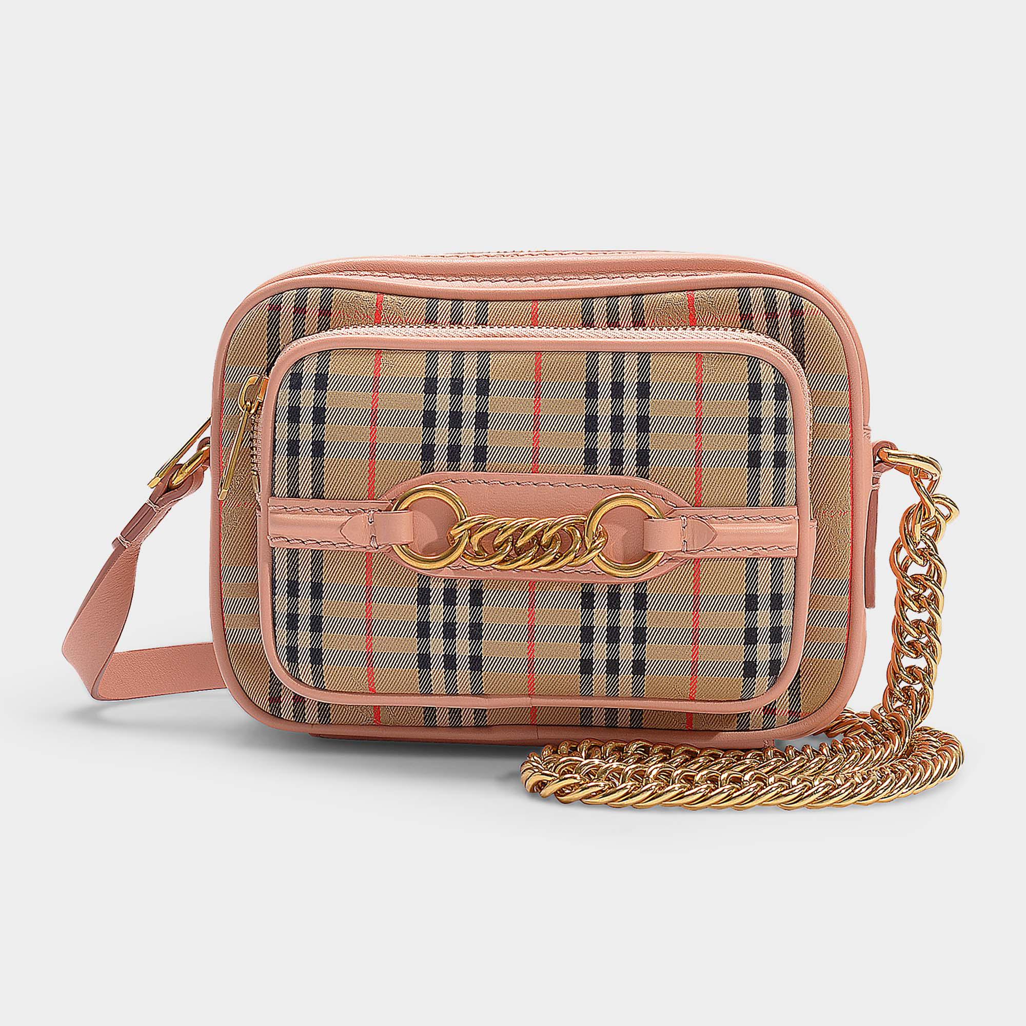 burberry check link camera bag