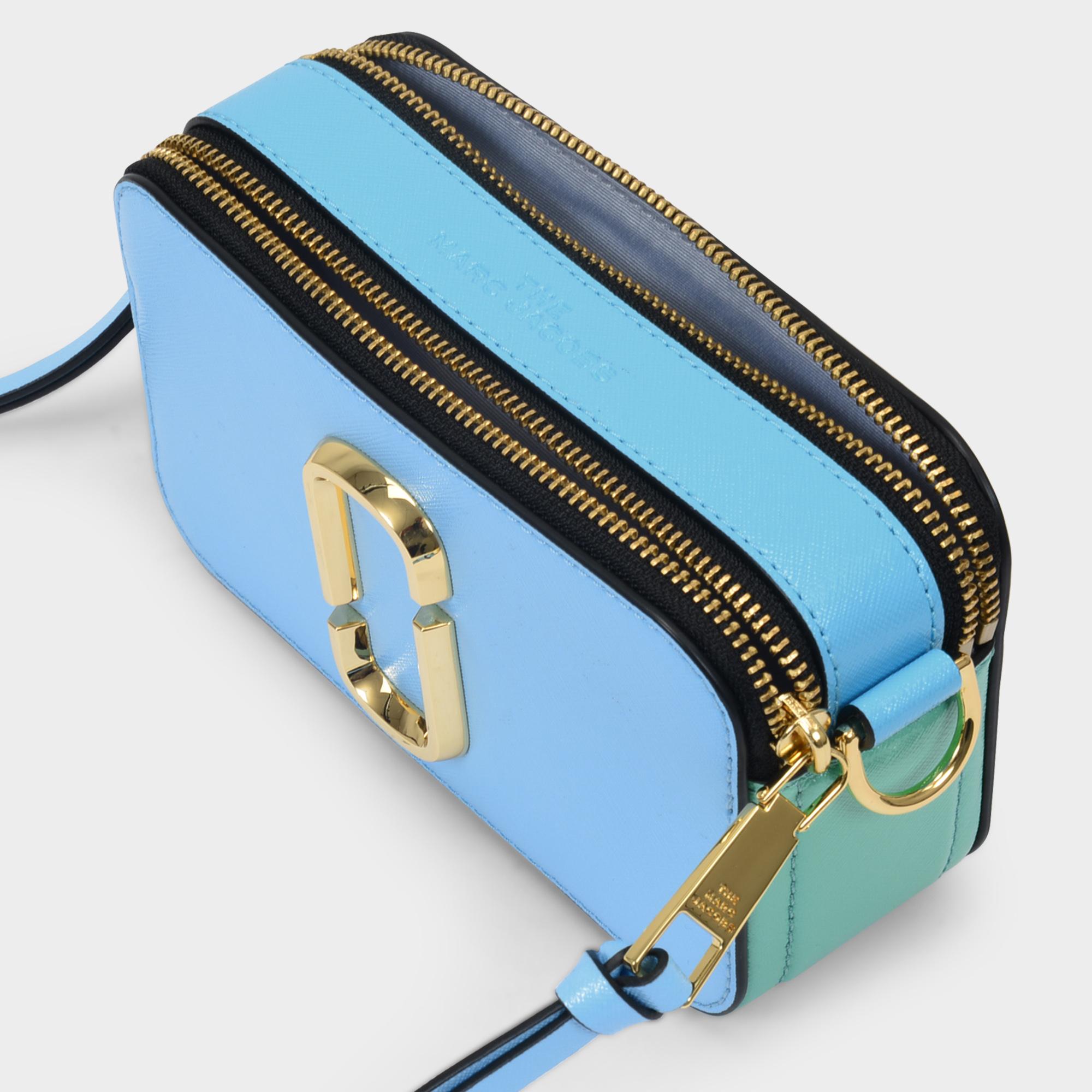 Marc Jacobs Leather Snapshot Small Camera Bag Light Blue Multi Lyst