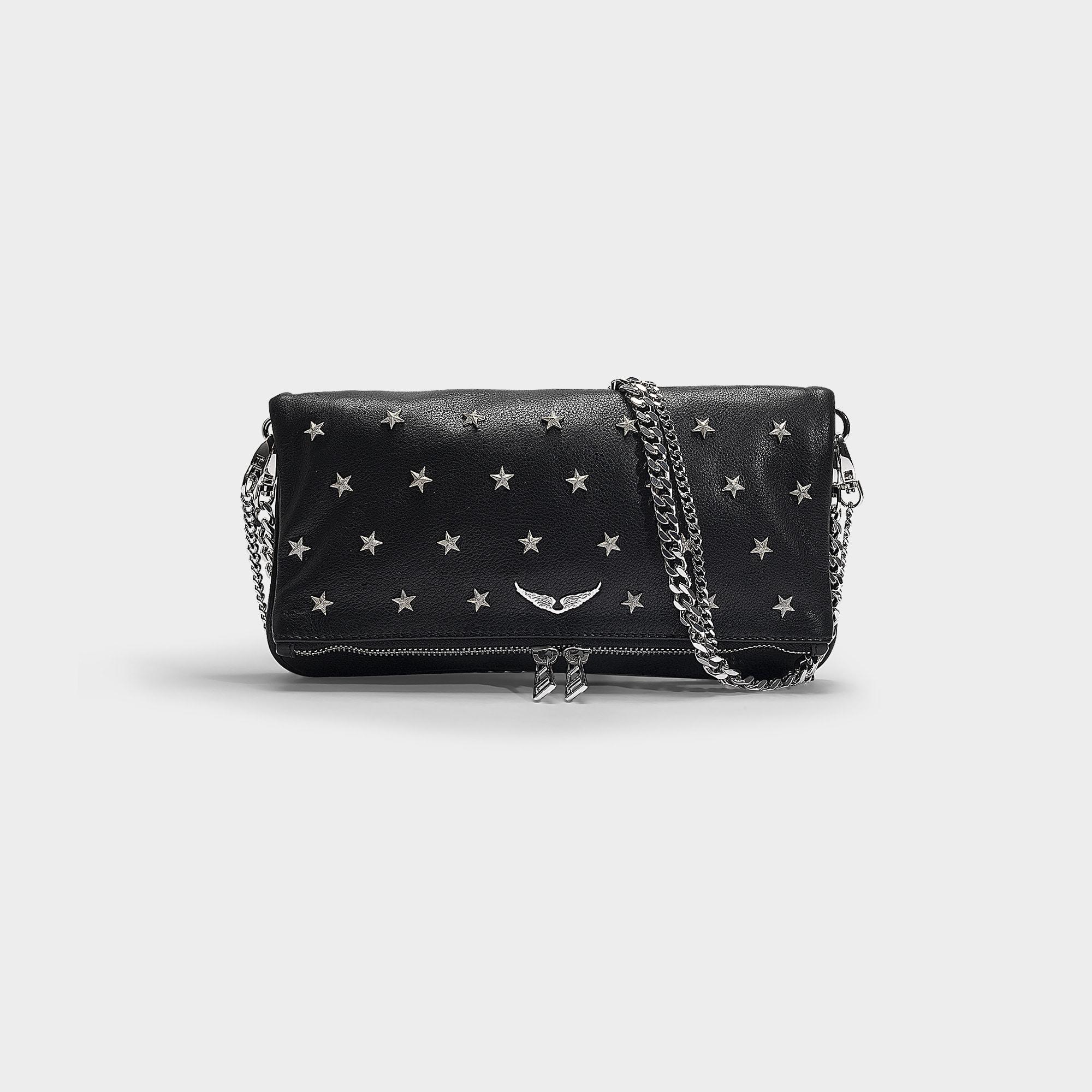 Zadig & Voltaire Rock Grained Leather Clutch Bag - Relax – Styleartist
