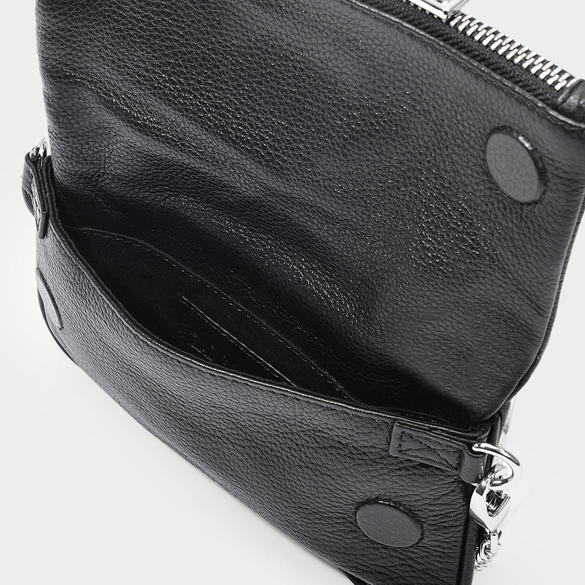 Zadig & Voltaire Rock Nano Crossbody Bag In Black Grained Leather Lyst