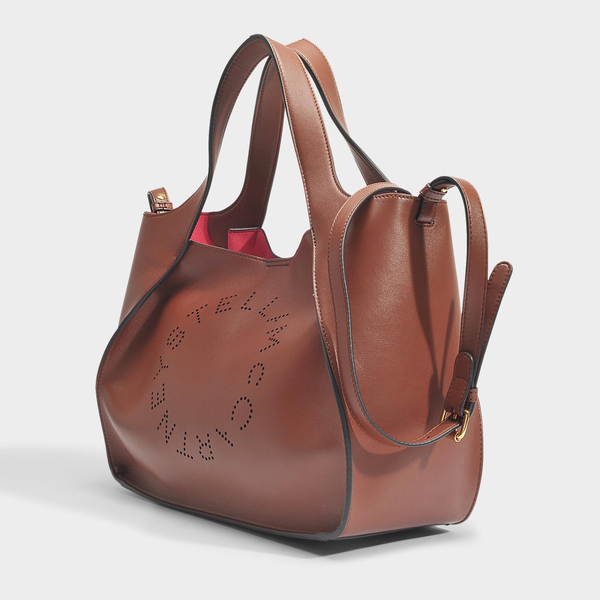 Stella McCartney Alter Nappa Stella Logo Bag In Brown Synthetic 