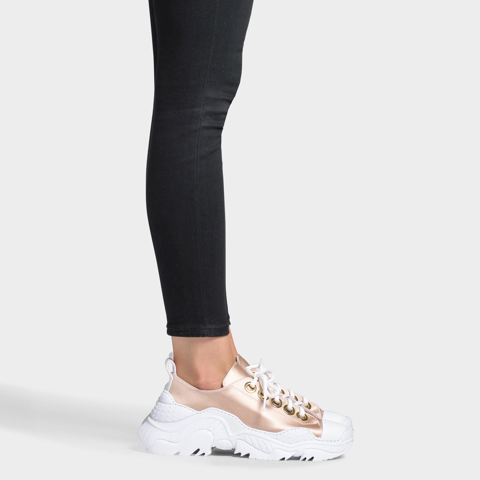En Sneakers Blanc Nude À Lyst Semelle Exagérée N°21 La Satin Et kXOiuZlPTw