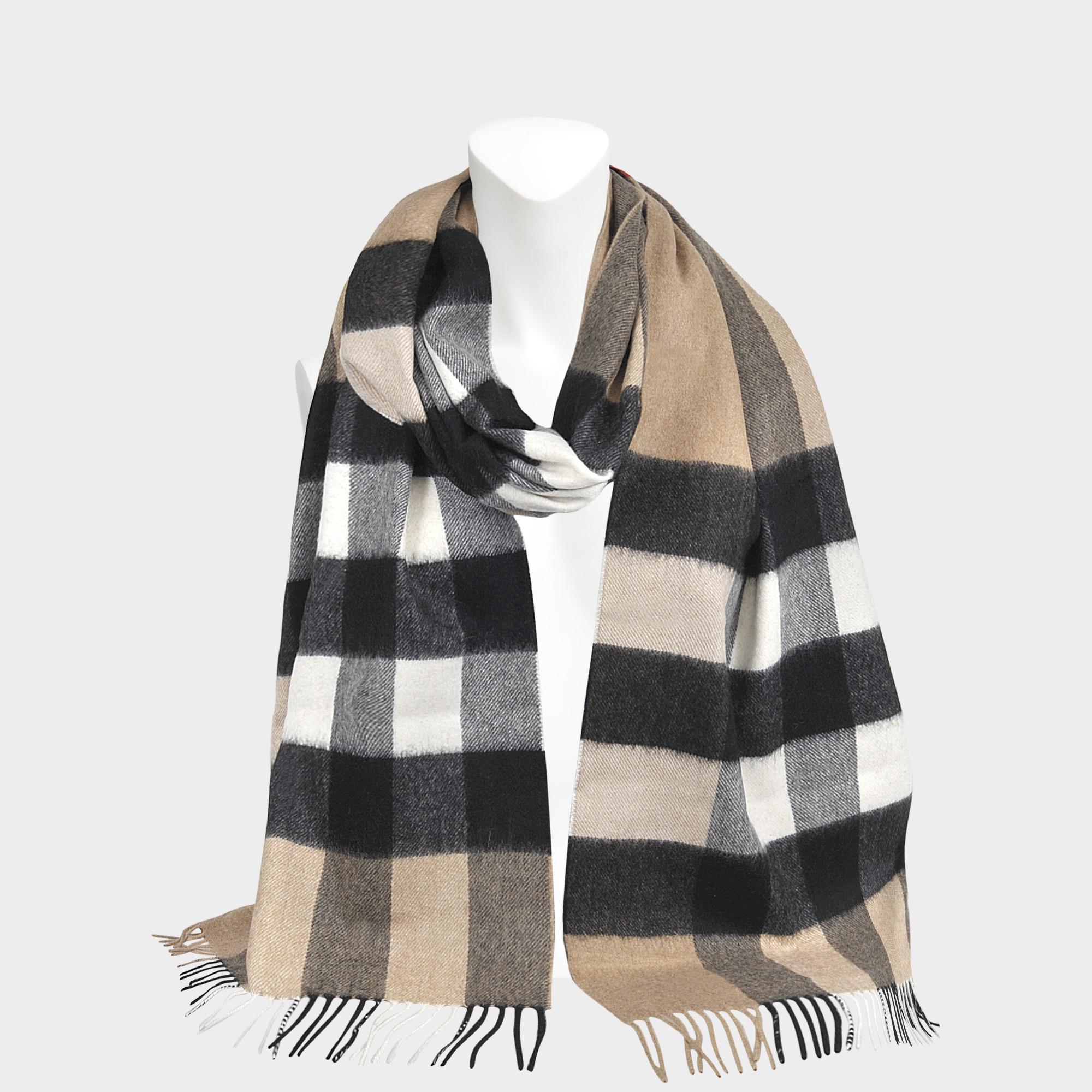 burberry half mega check scarf