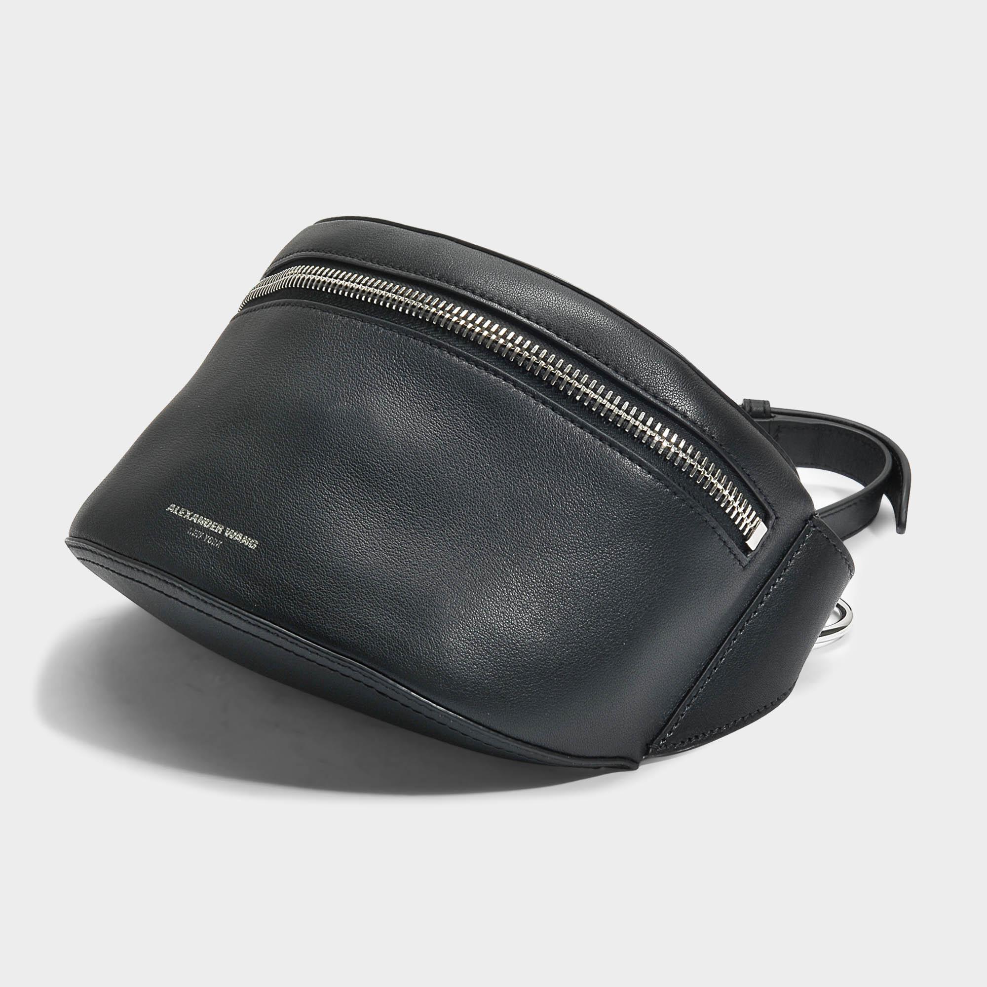 Alexander Wang Leather Ace Fanny Pack In Black Calfskin | Lyst UK