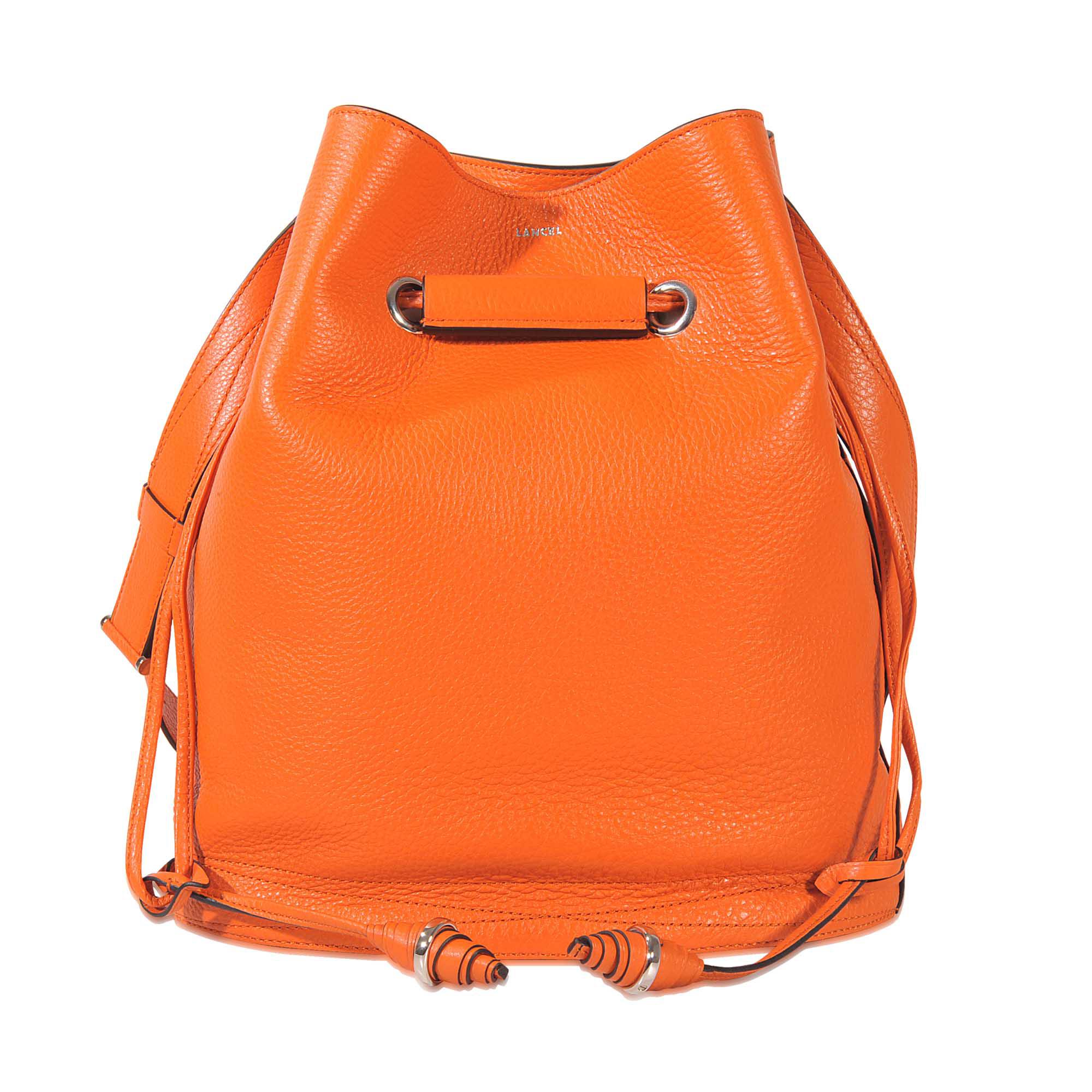 Lancel Leather Le Huit S Bucket Bag in Orange - Lyst