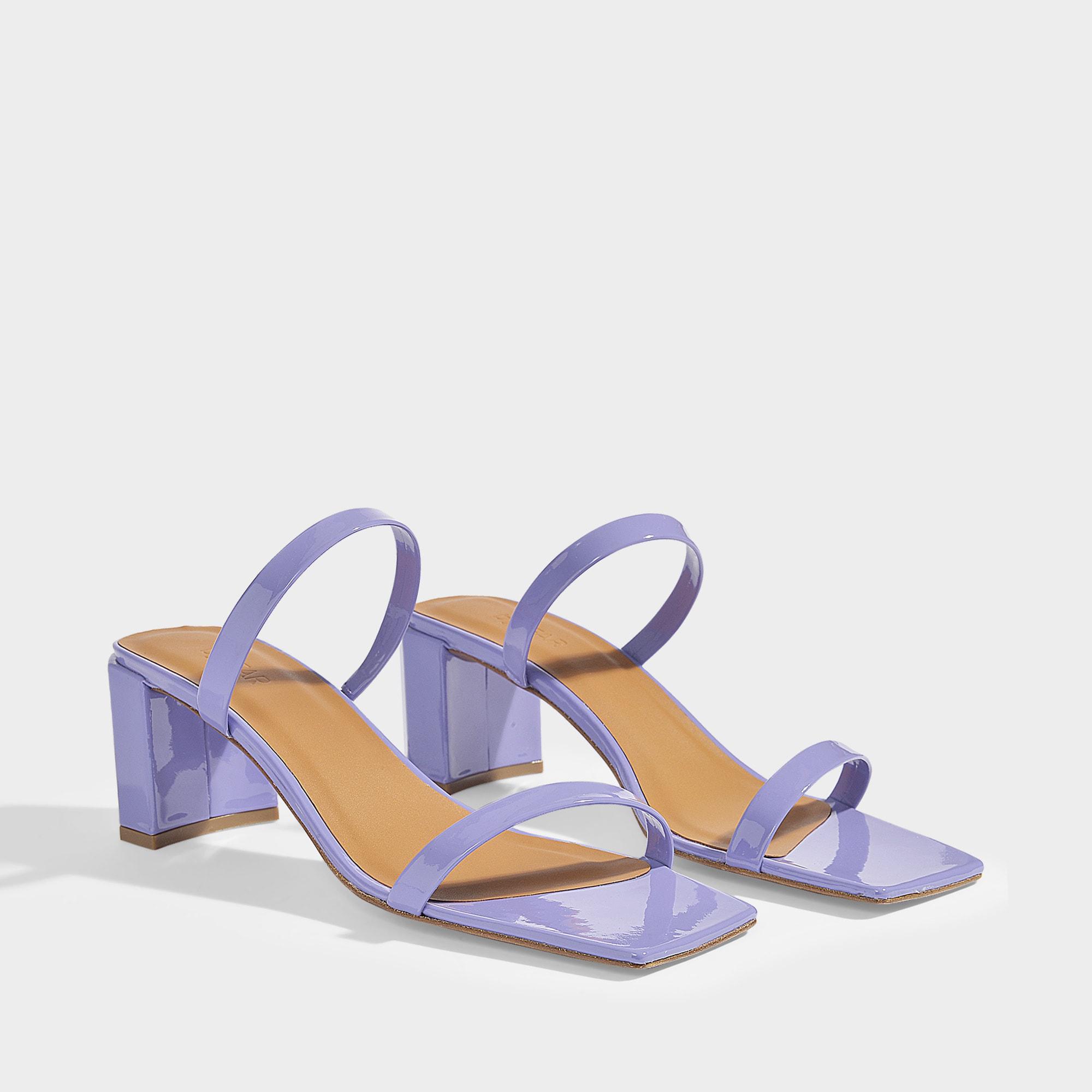 BY FAR Tanya Sandals In Lilac Patent Leather in Purple Lyst