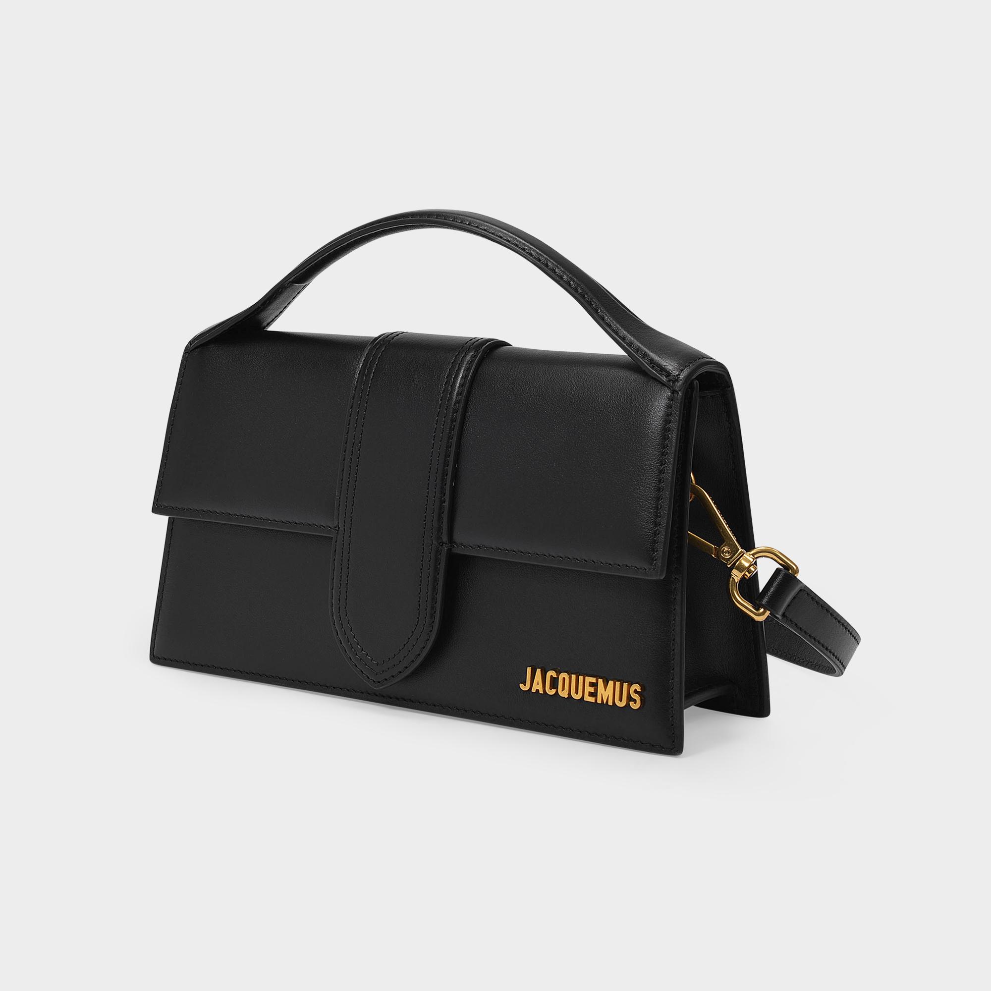 Jacquemus Handbag Le Grand Bambino In Black Smooth Leather - Lyst