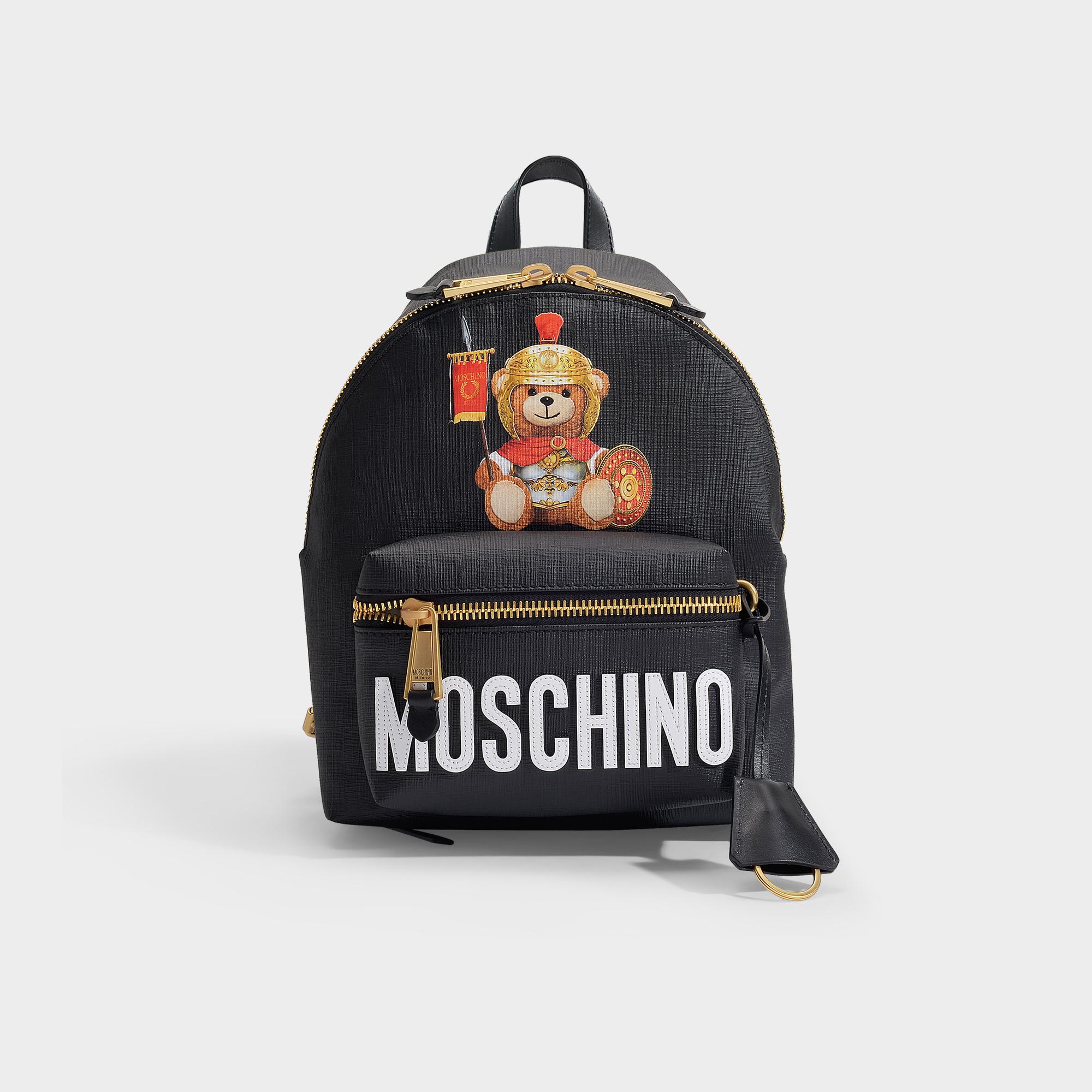 Moschino Synthetic Teddy Backpack In Black Pvc - Save 14% - Lyst