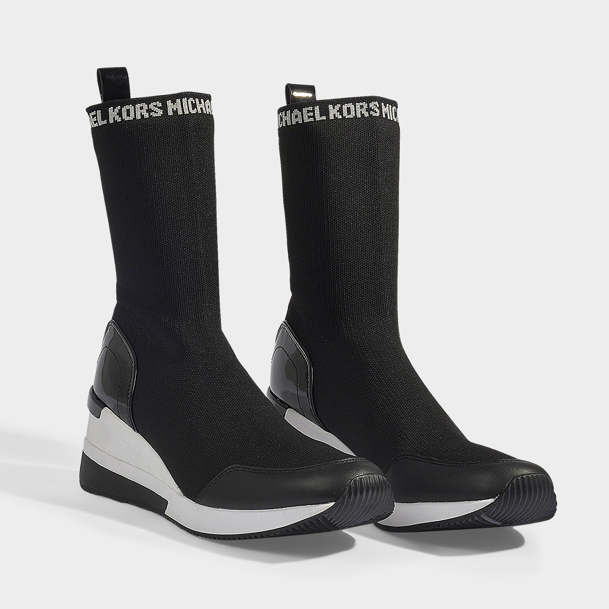 michael kors grover knit sneaker boot