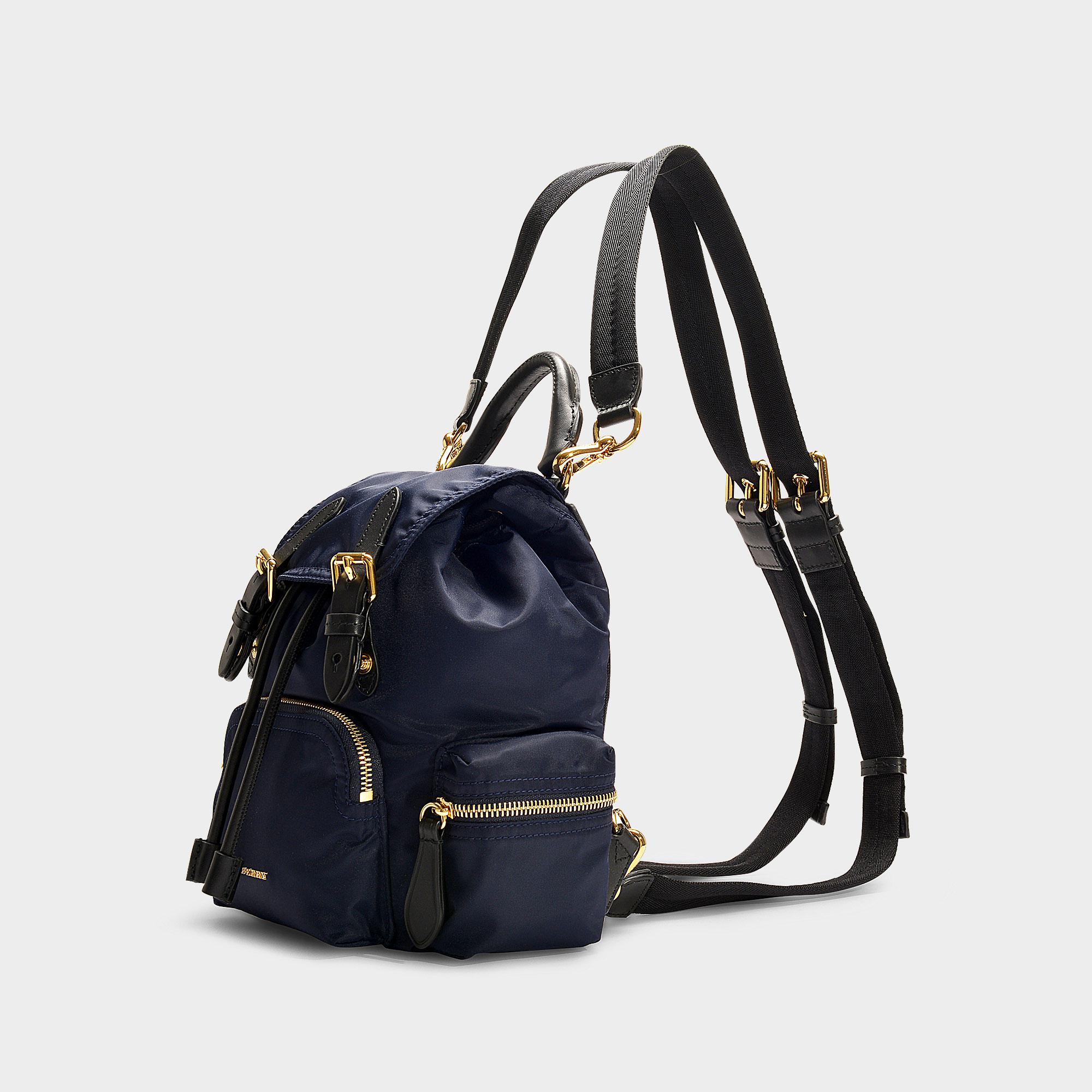 Burberry Small Rucksack In Black Nylon in Blue Lyst