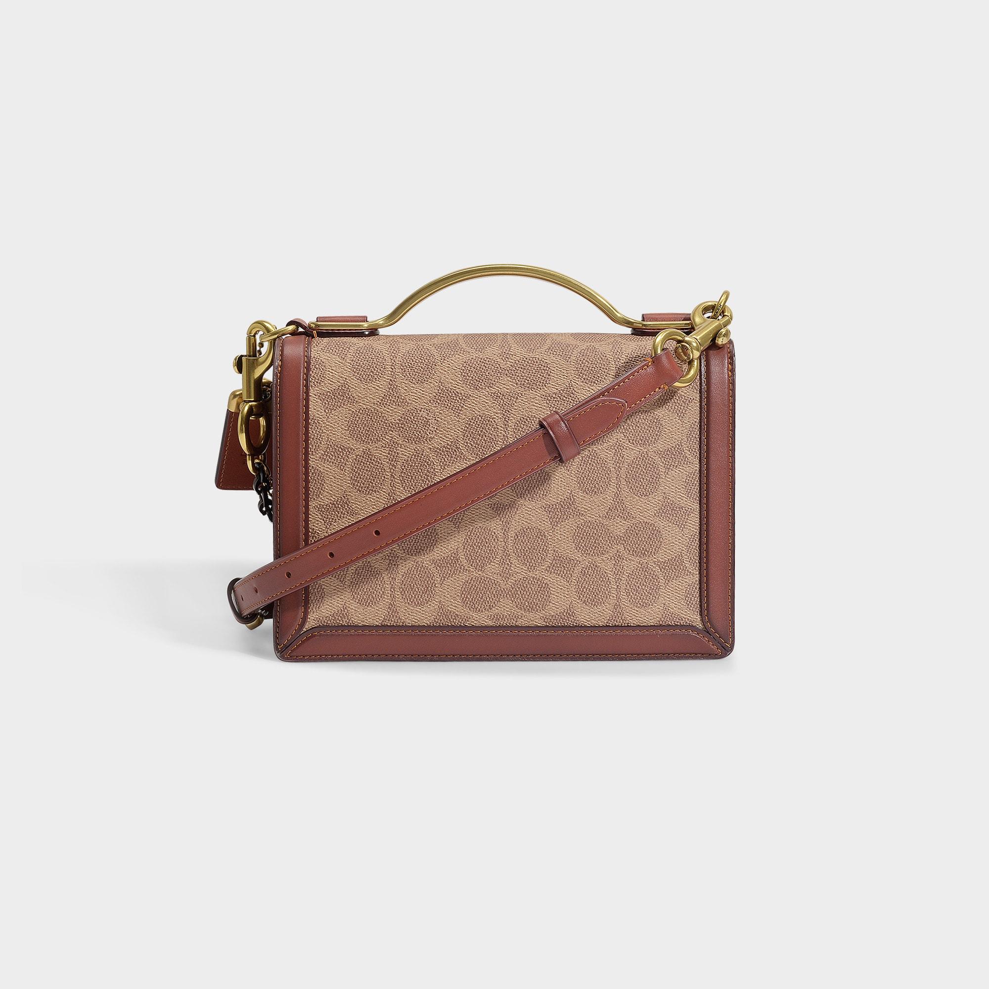 COACH Rexy By Guang Yu Riley Top Handle 22 Bag In Brown Signature