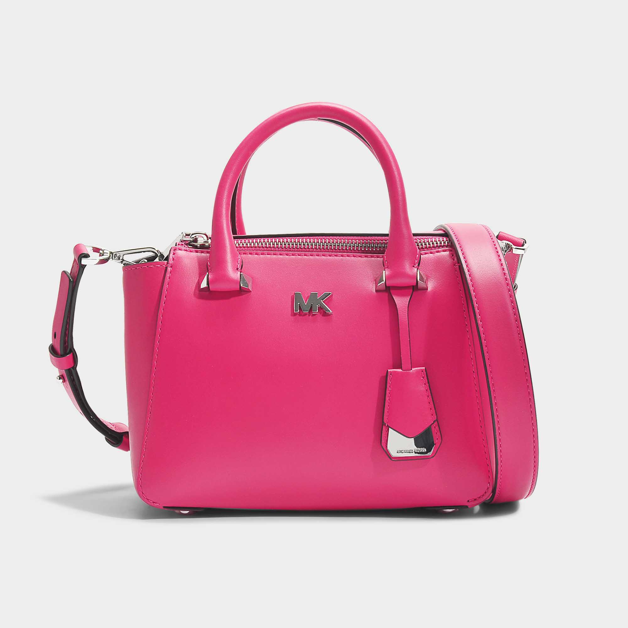 MICHAEL Michael Kors Nolita Mini Messenger Bag In Ultra Pink Leather - Lyst