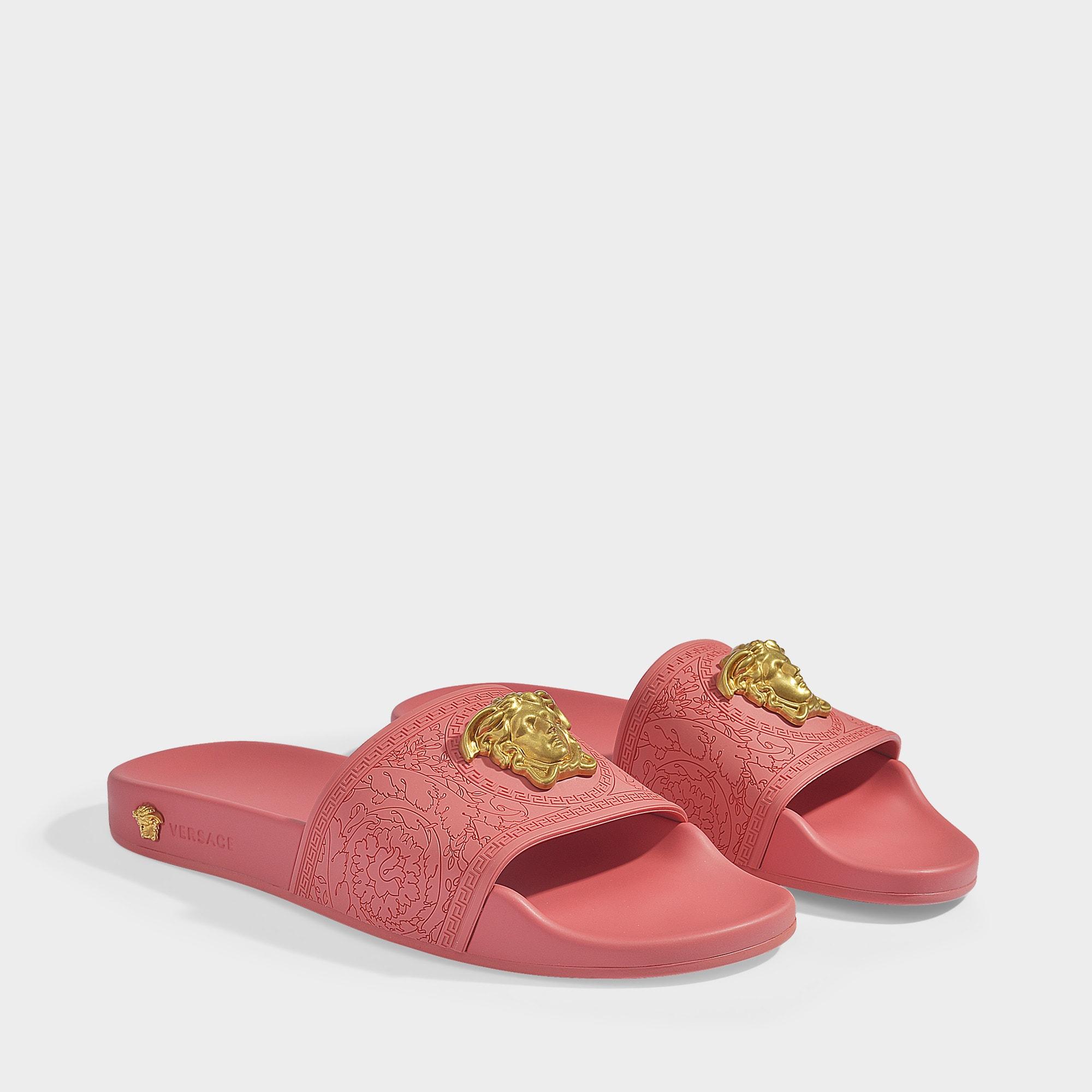 pink rubber slides