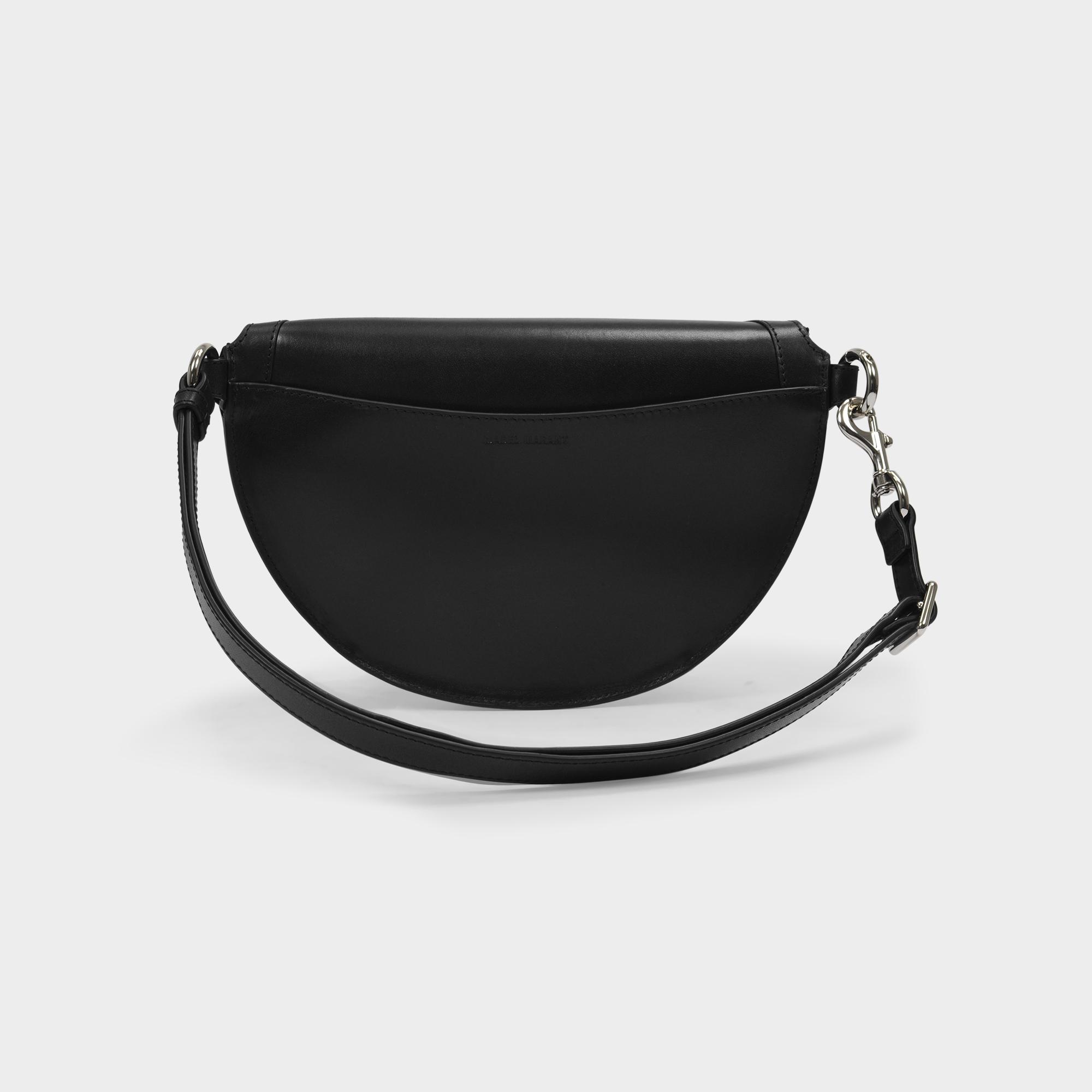 Isabel Marant Skano Crossbody Bag In Black Leather - Lyst