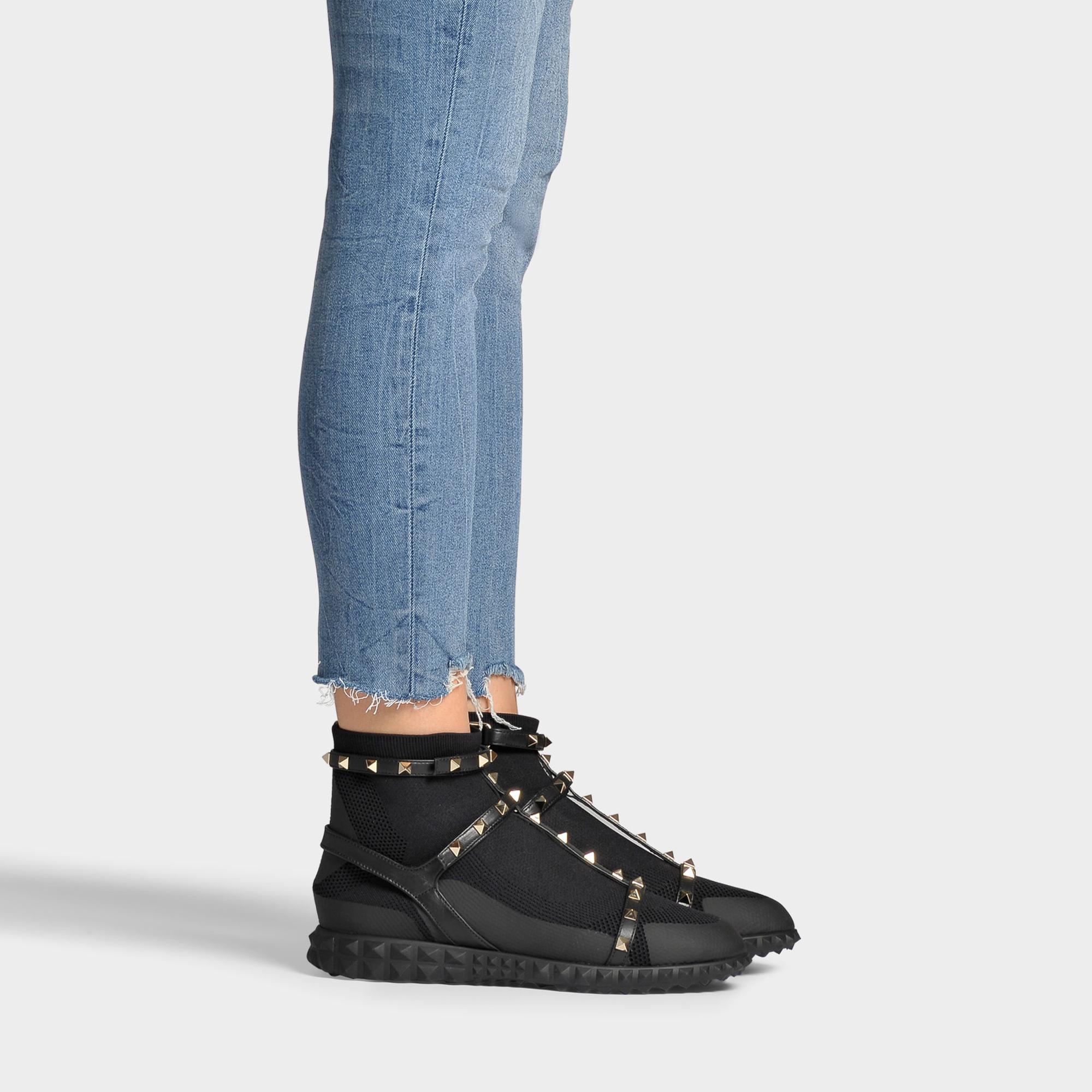 valentino rockstud high top sneakers