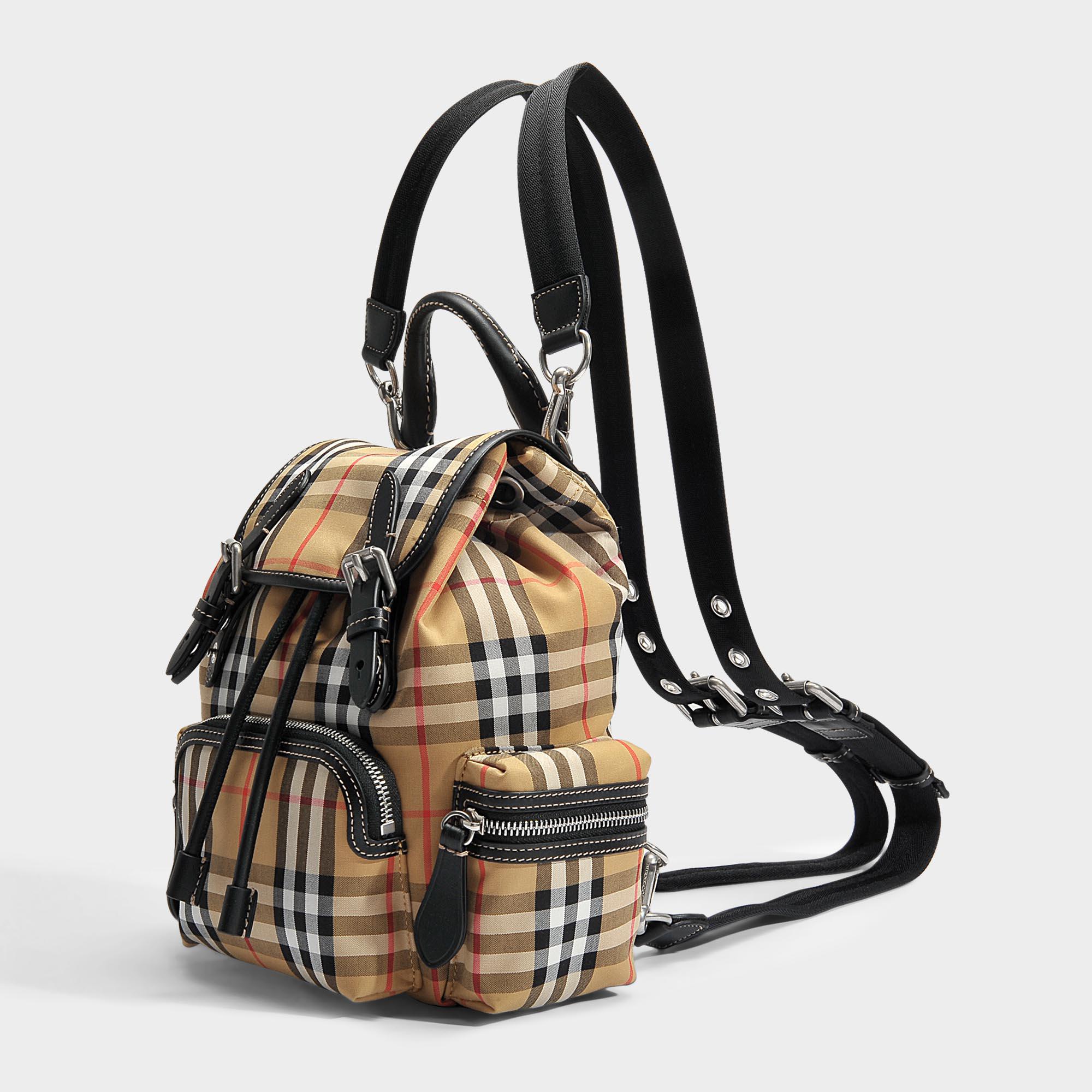Burberry Small Vintage Check Sailing Canvas Rucksack Backpack In Antique Yellow  Canvas | Lyst