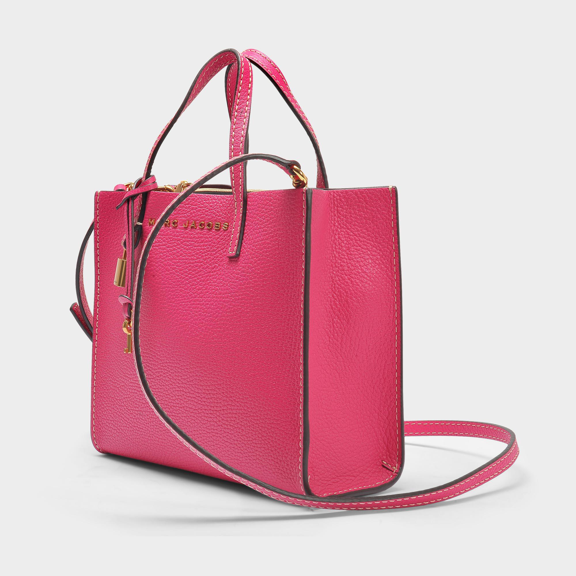 Marc Jacobs The Grind Mini Leather Tote Bag in Pink - Lyst