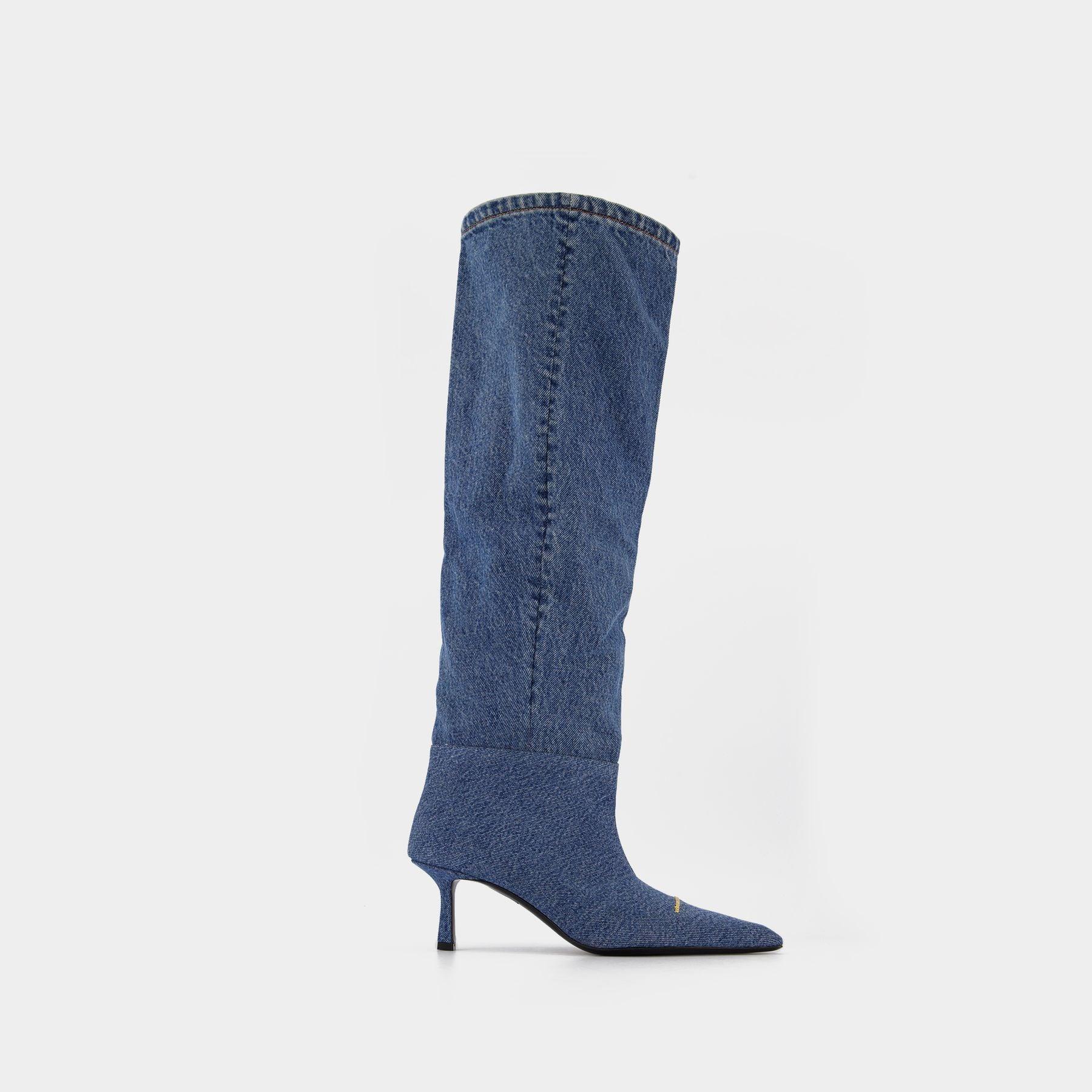 Alexander Wang Viola Slouch Boots in Blue | Lyst Canada