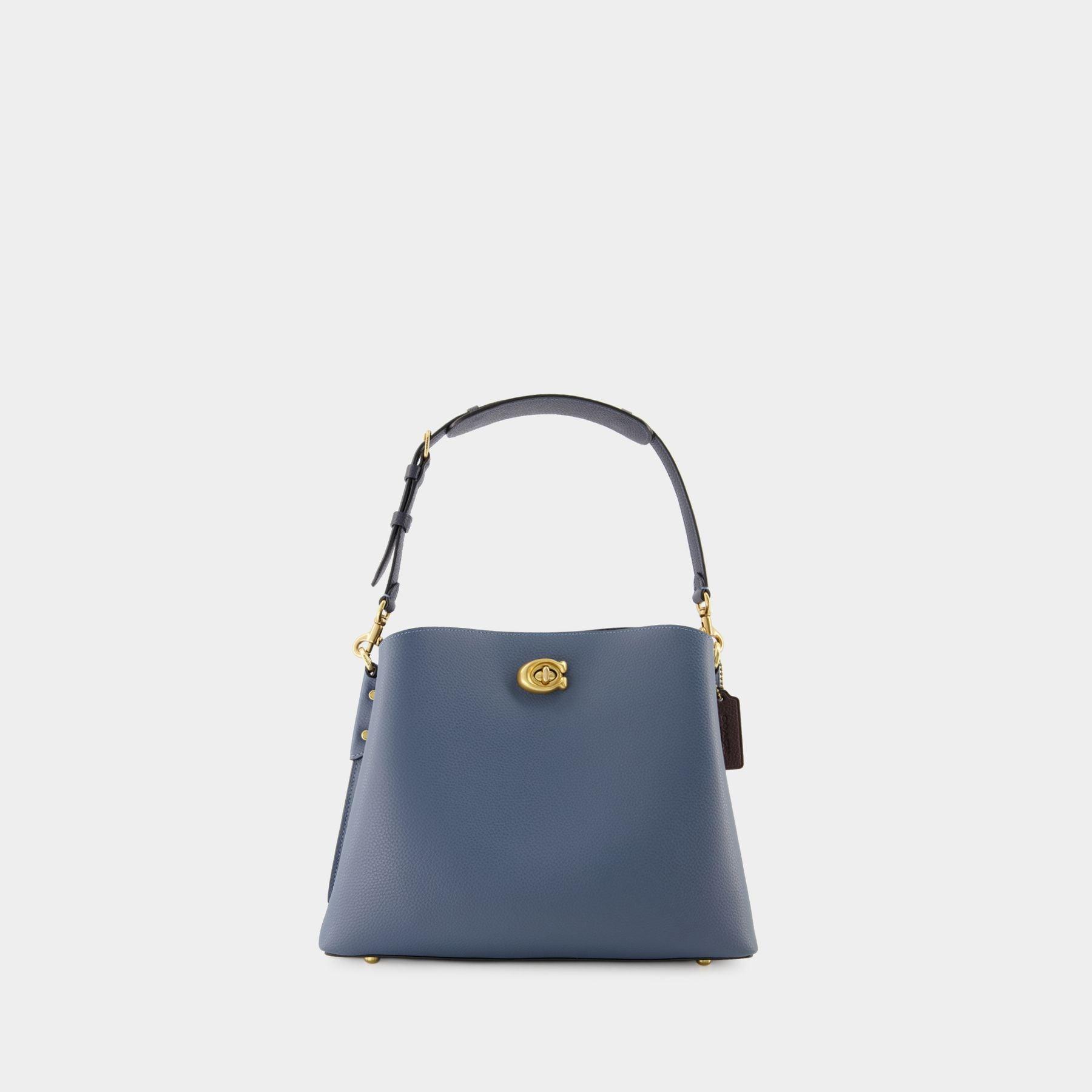 COACH Willow Shoulder Bag Denim Leather in Blue Lyst