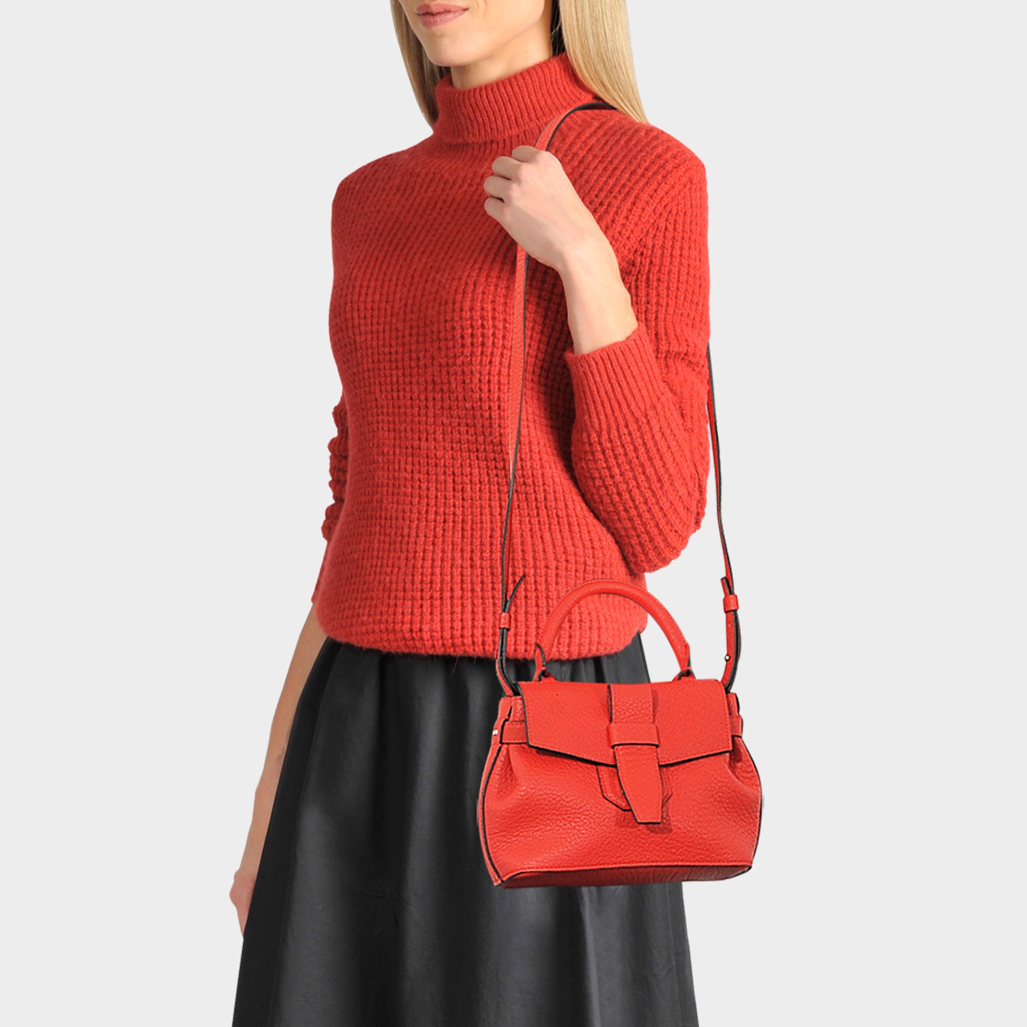Lancel Leather Charlie Nano Bag In 1948 Red Buffle Skin | Lyst