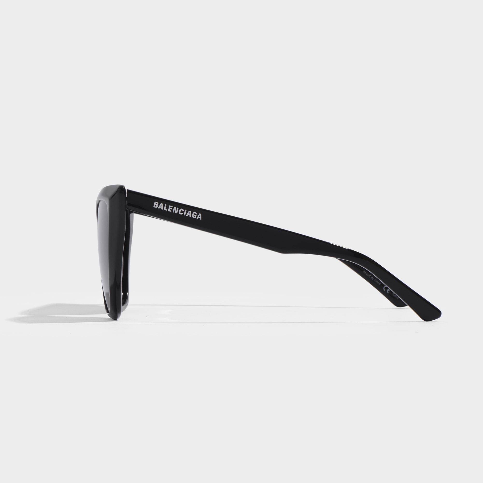 Balenciaga Top Cat Sunglasses In Black Acetate With Black Len - Lyst