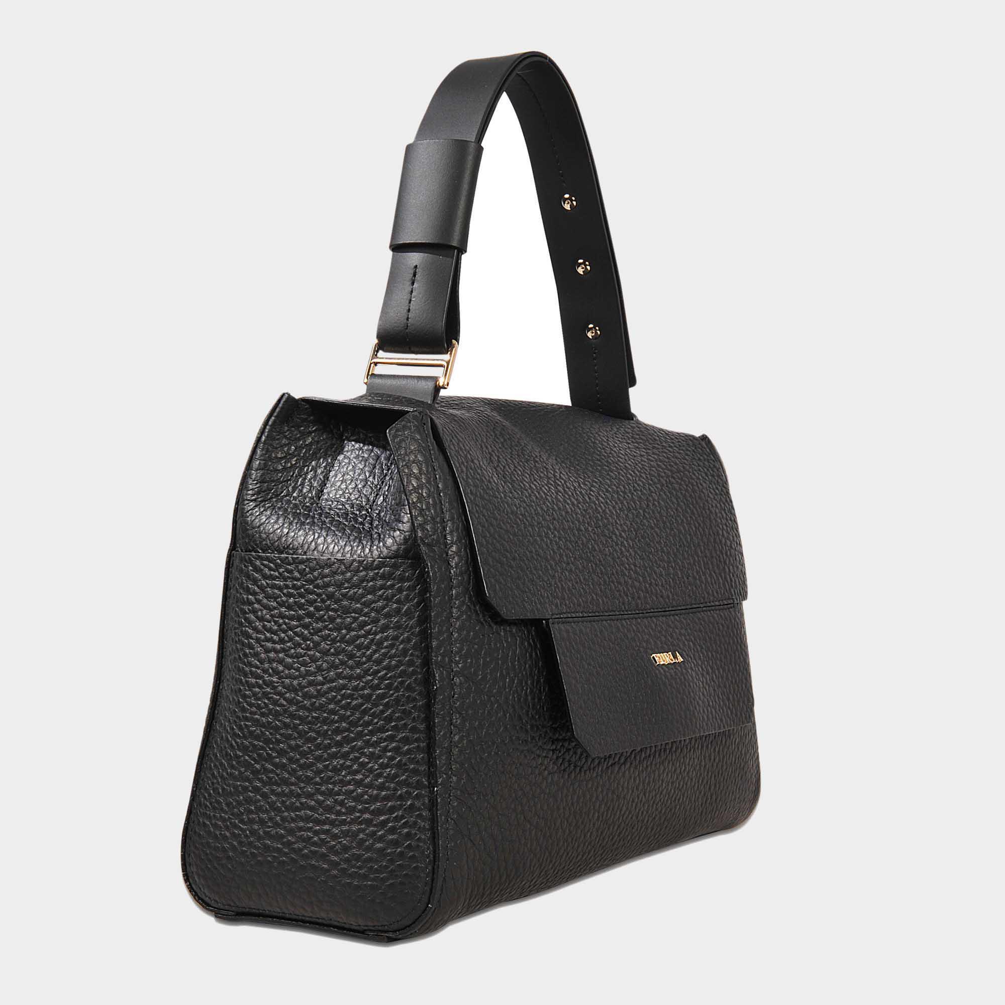 Furla Leather Capriccio M Top Handle Bag in Black Lyst