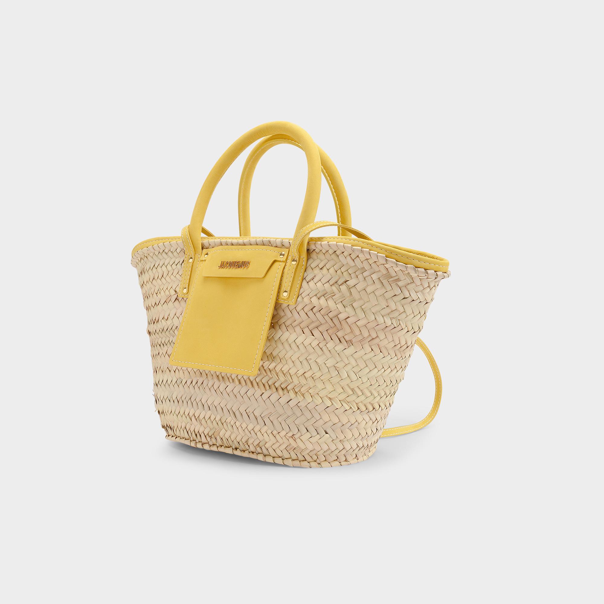 Jacquemus Le Grand Panier Soleil Woven Straw Tote Bag in Yellow | Lyst