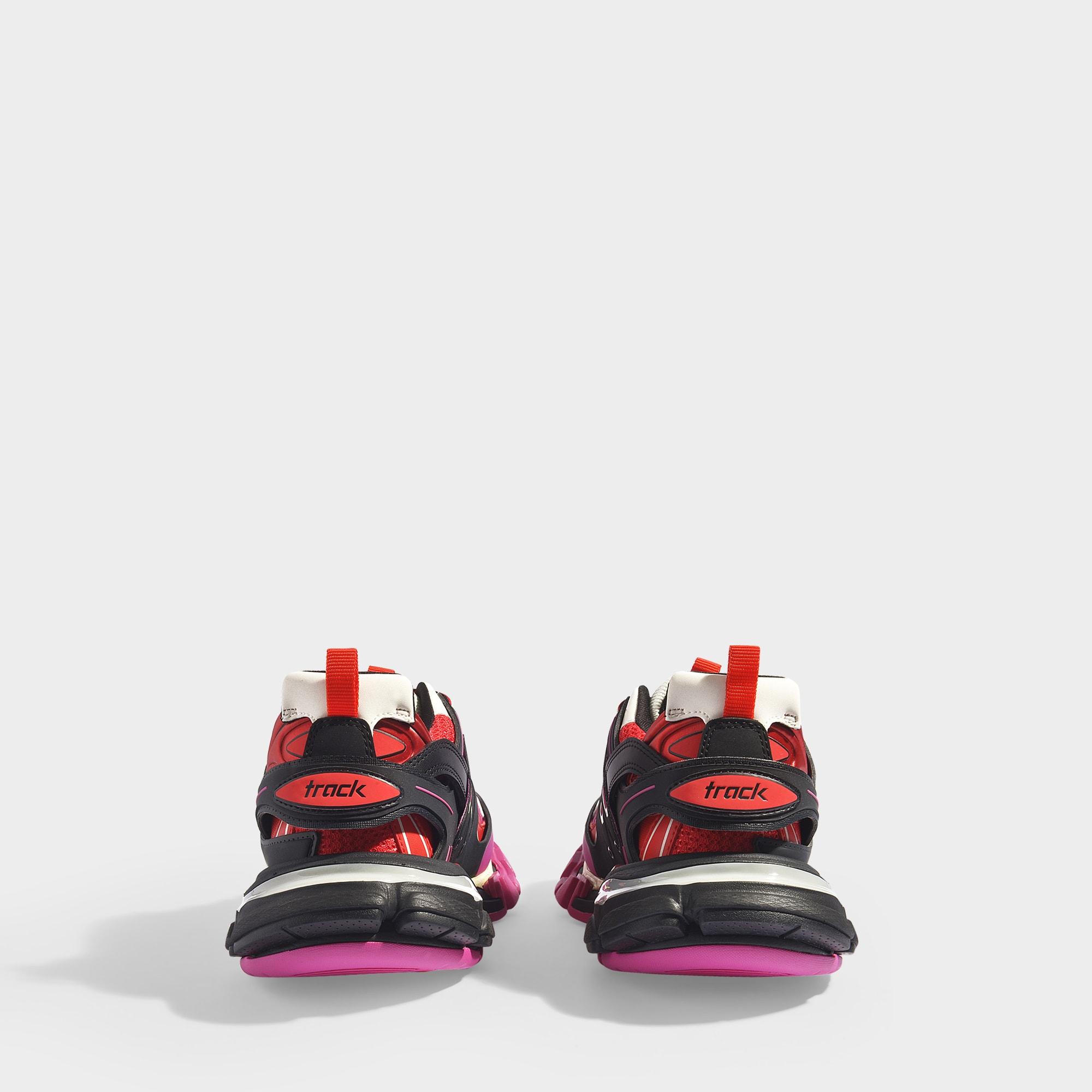 Balenciaga Sneaker low TRACK Materialmix Logo grau rot schwarz