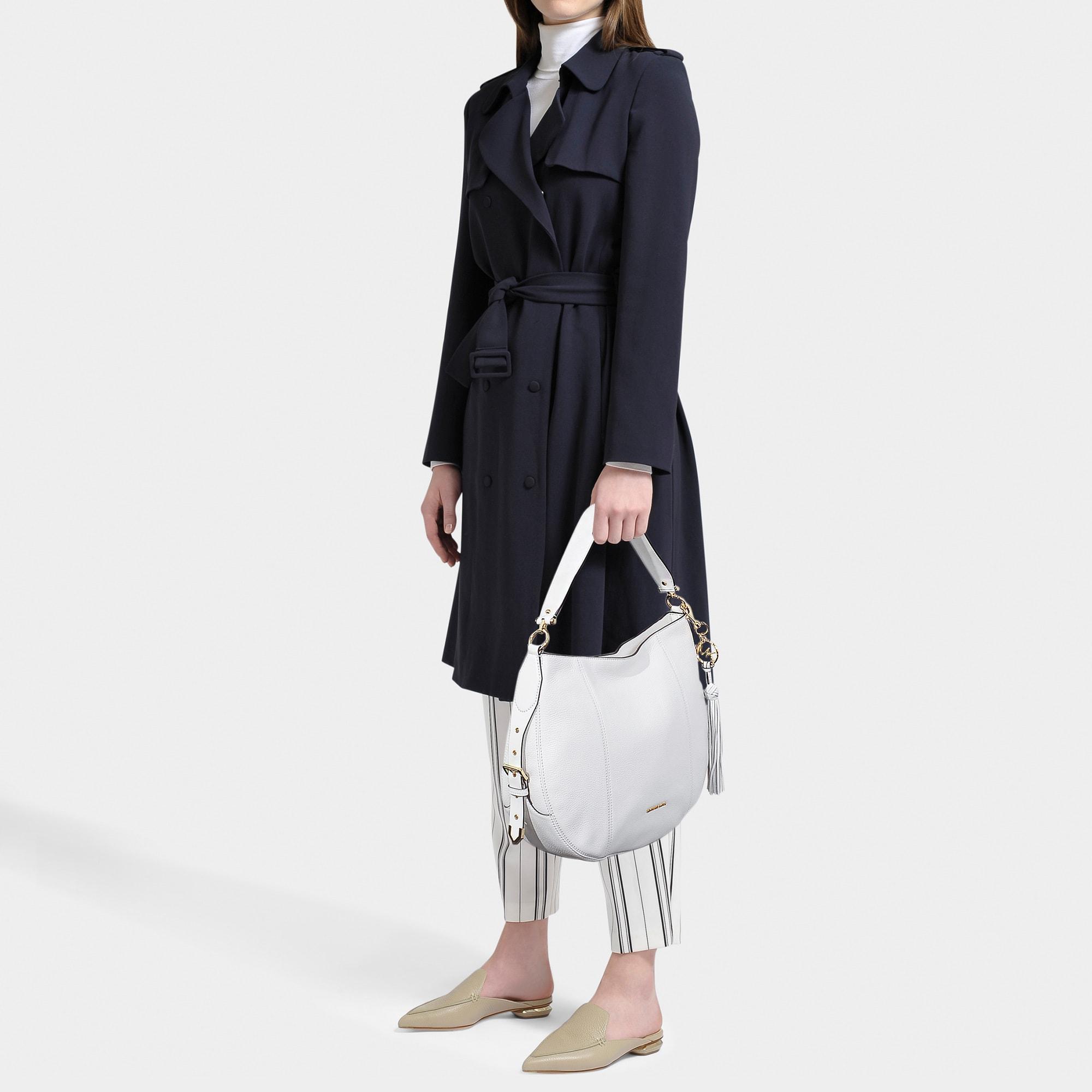brooke large pebbled leather shoulder bag