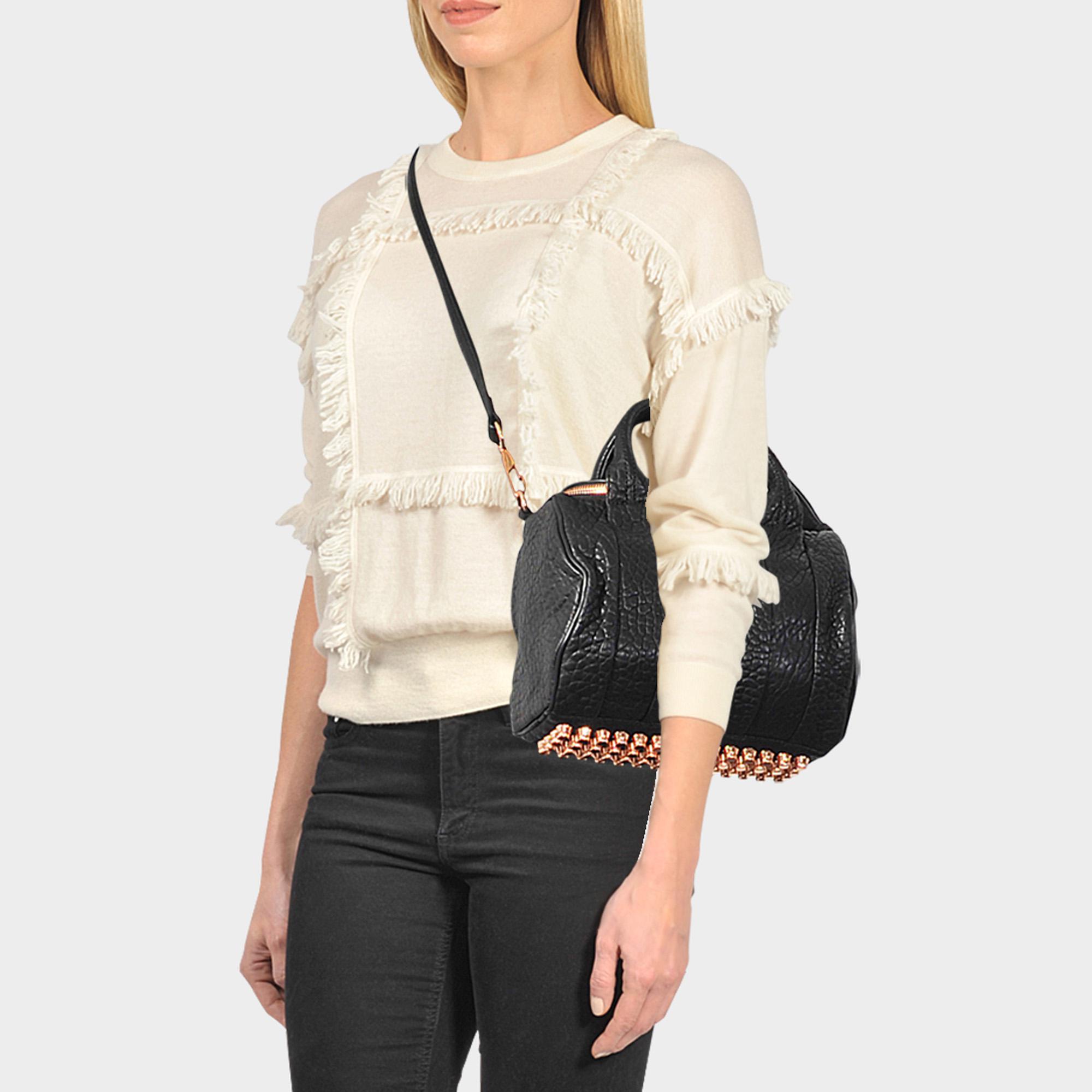 Alexander Wang Rockie Bag Rose Gold Finish In Black Lyst