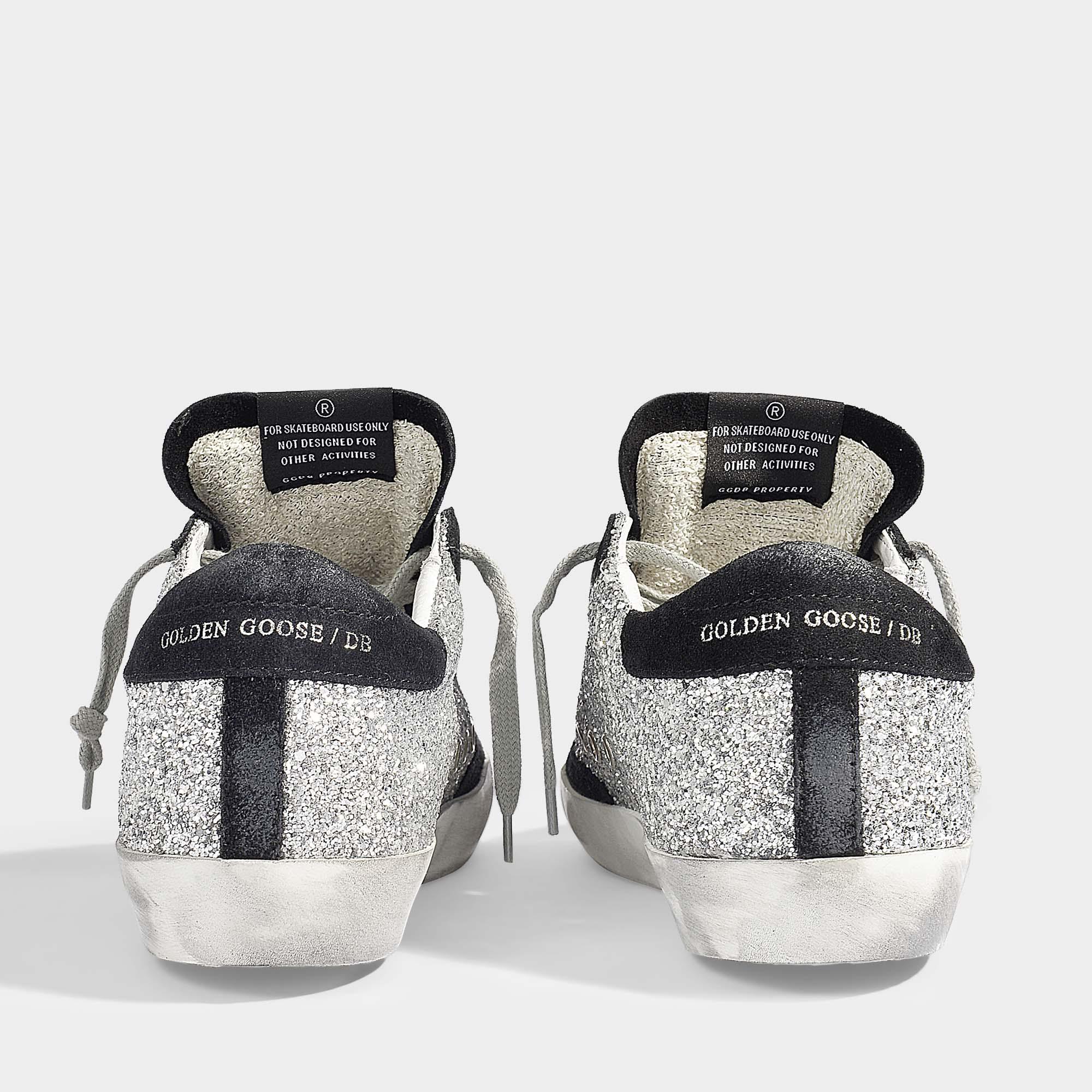 Superstar black cheap silver glitter