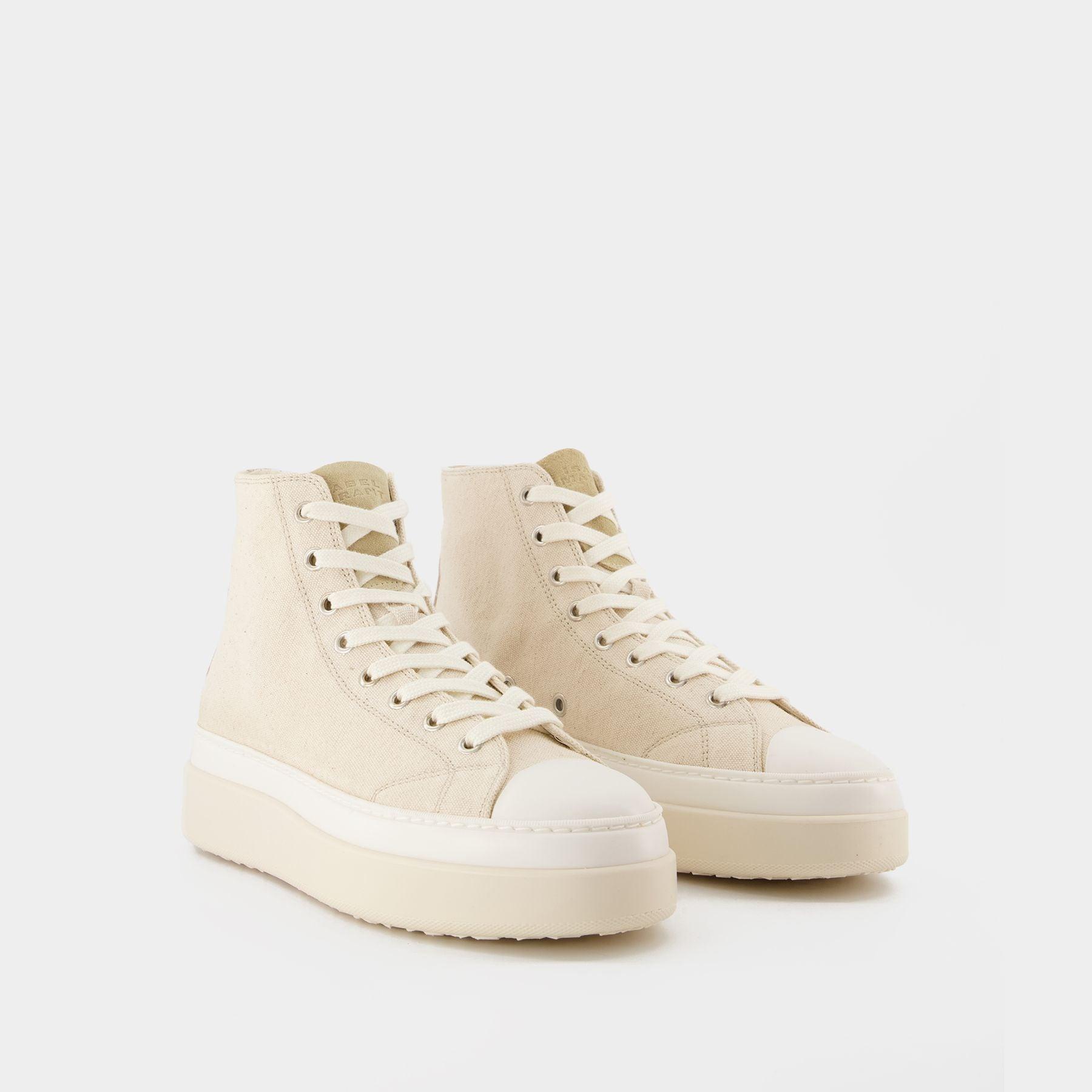 Isabel Marant Austen High-gb Sneakers - - Écru - Cotton in Natural | Lyst